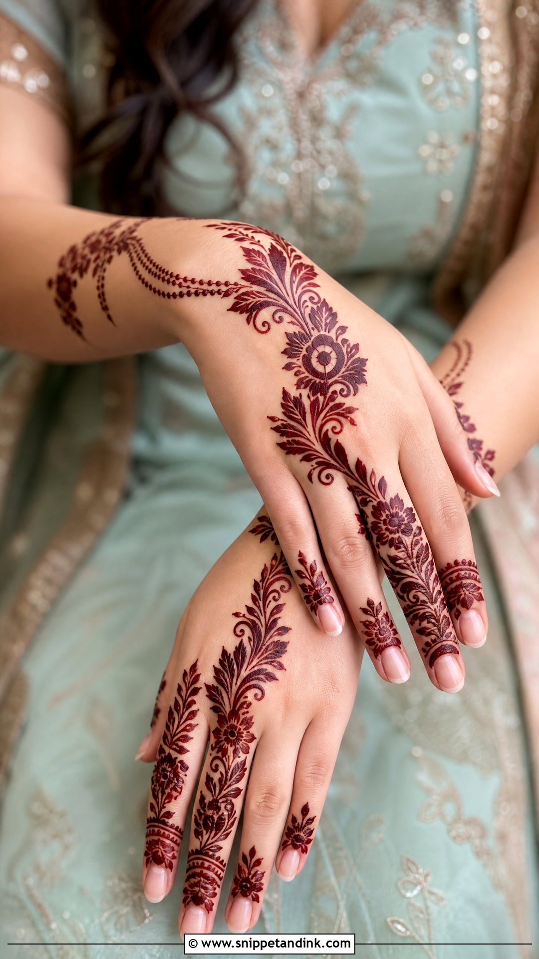 Arabic Engagement Bridal Mehndi Design - Snippet and Ink - 25 Engagement Bridal Mehndi Designs