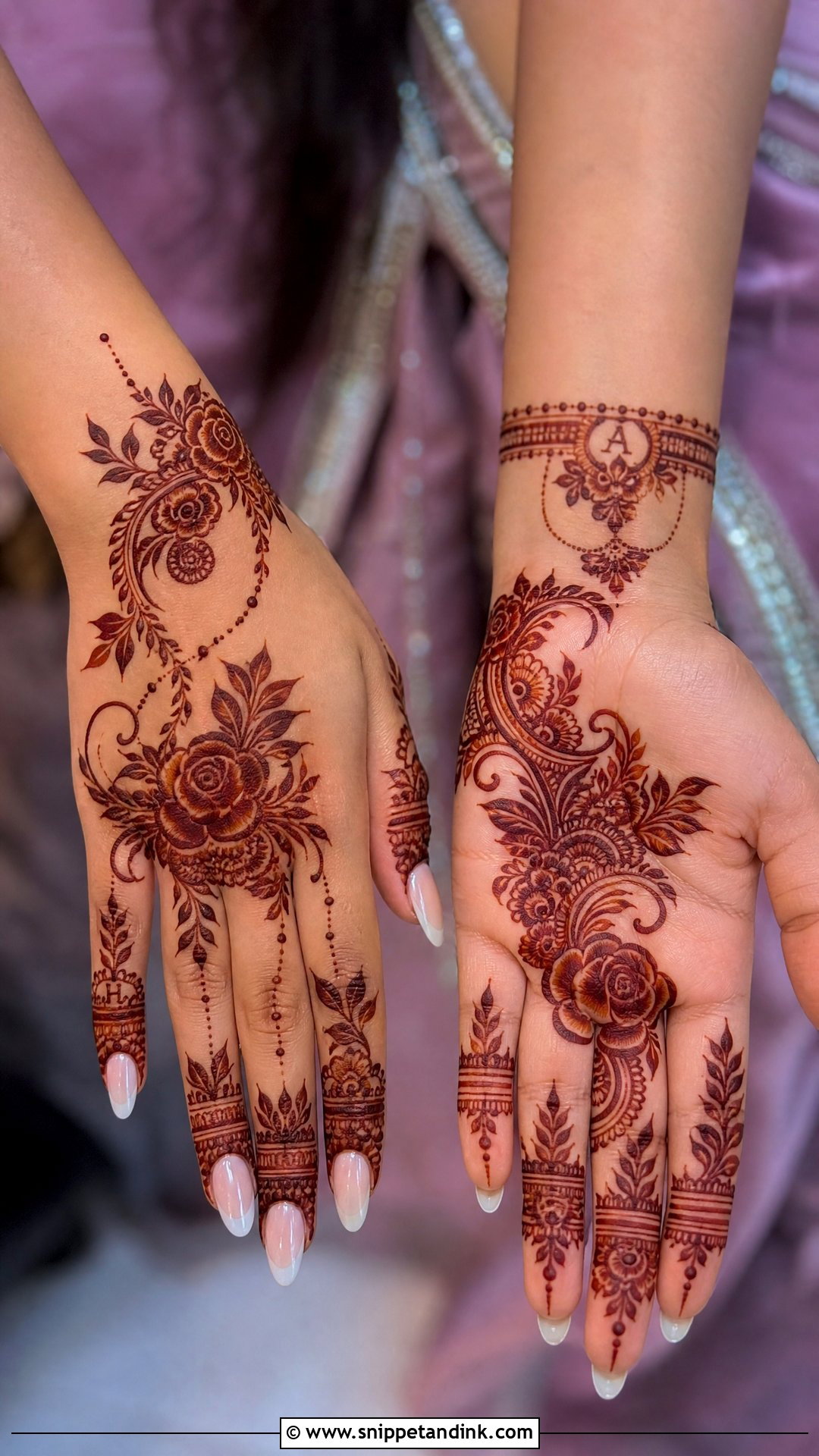 Arabic Engagement Mehndi Design - Snippet and Ink - 35 Arabic Mehndi Designs