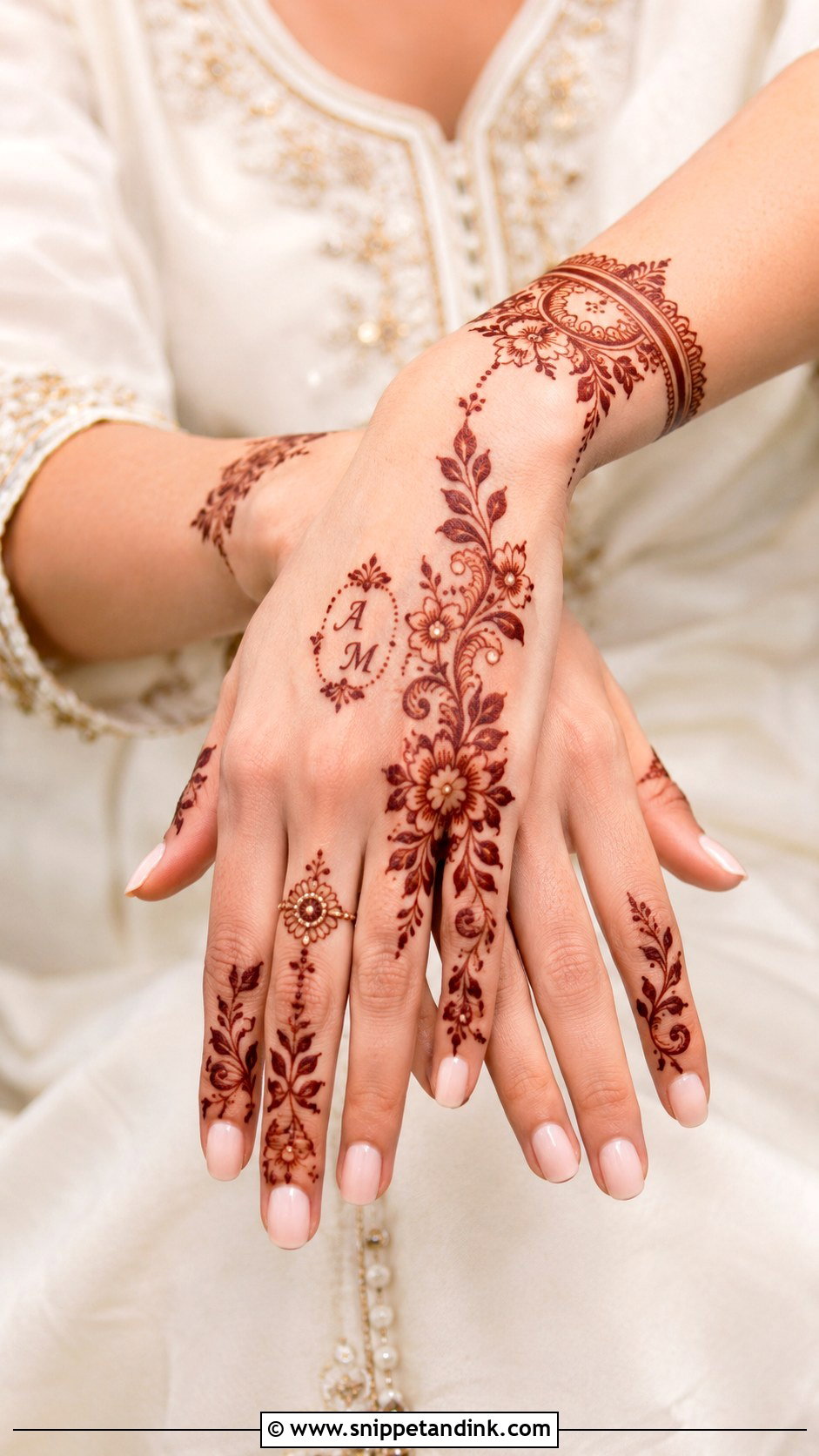Arabic Engagement Mehndi Design - Snippet and Ink - 35 Modern Arabic Mehndi Designs