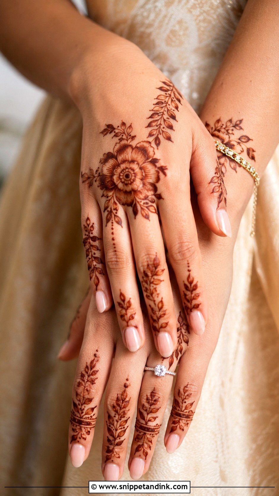 Arabic Engagement Mehndi Design - Snippet and Ink - 35 Simple Arabic Mehndi Designs