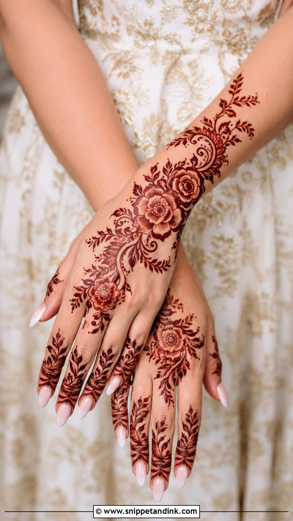 Arabic Engagement Mehndi Design - Snippet and Ink - 30 Unique Engagement Mehndi Designs