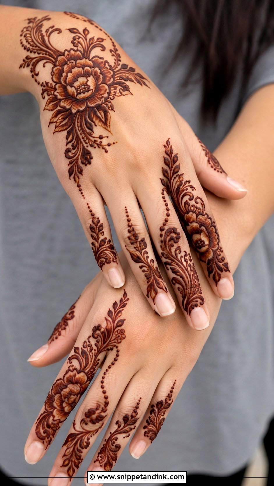 Arabic Finger Mehndi Design - Snippet and Ink - 30 Mehndi Designs for Fingers