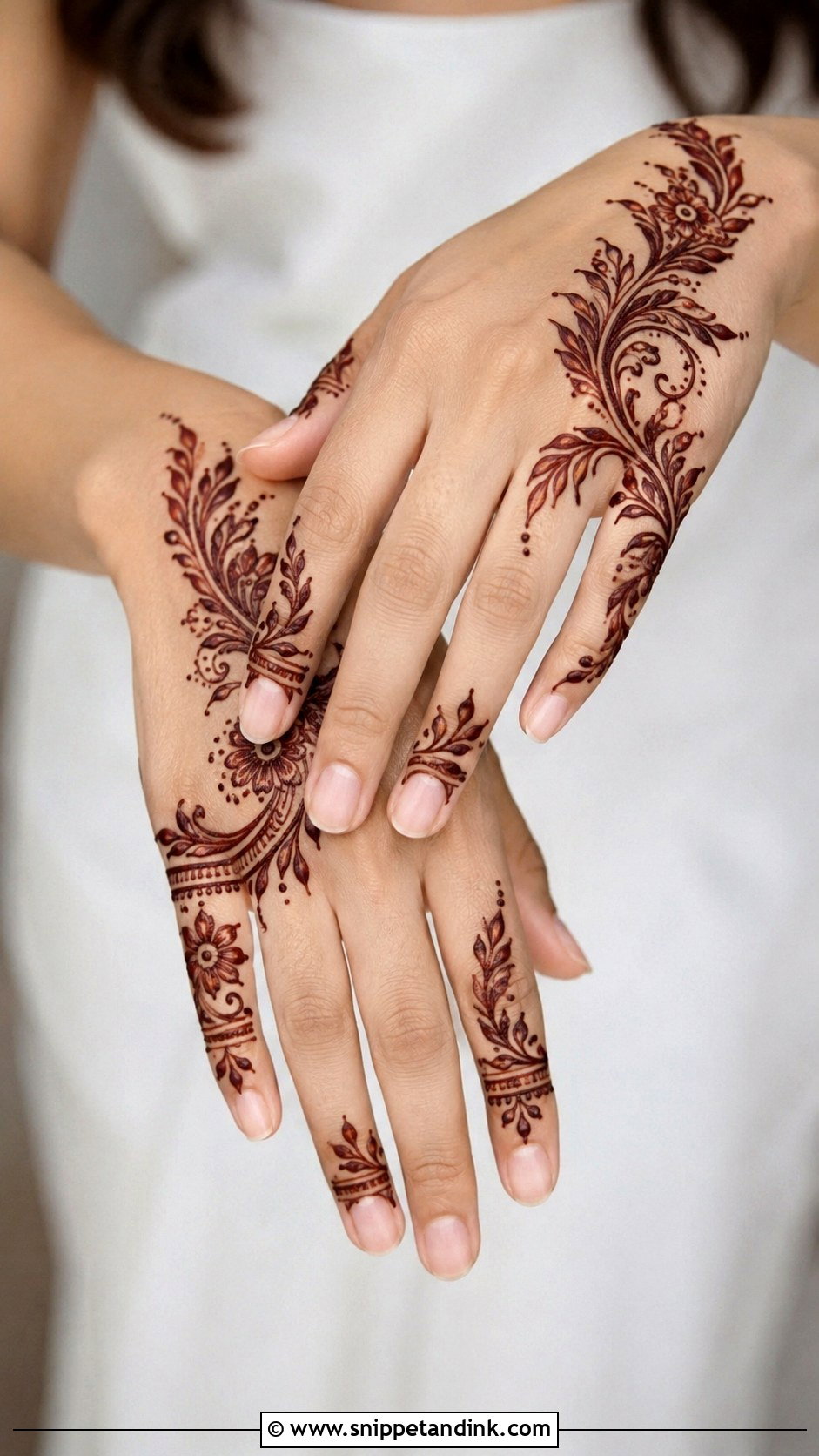 Arabic Finger Mehndi Design - Snippet and Ink - 30 Simple Finger Mehndi Designs
