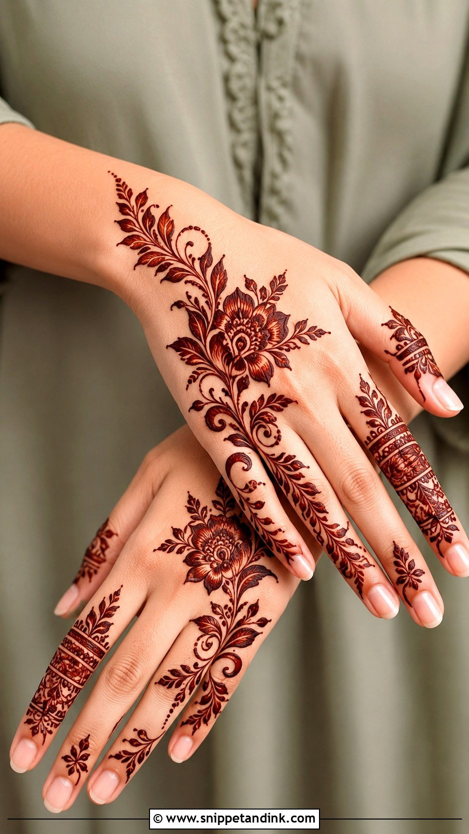 Arabic Finger Mehndi Design - Snippet and Ink - 35 Unique Fingers Mehndi Designs