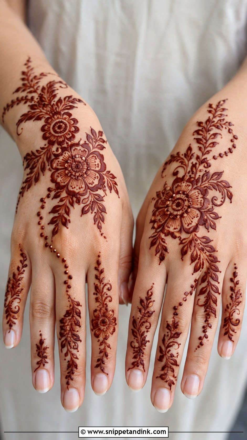 Arabic Floral Mehndi Design - Snippet and Ink - 35 Trending Mehndi Designs