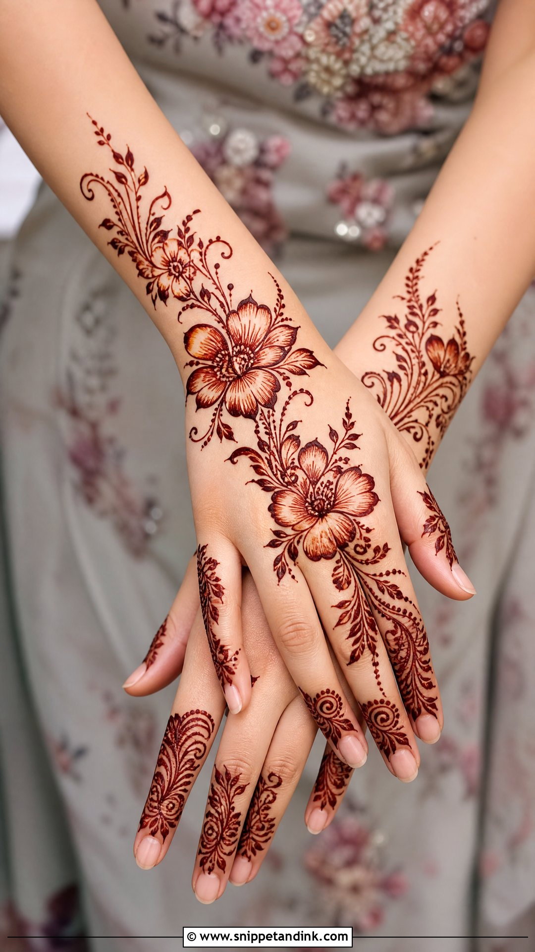 Arabic Floral Mehndi Design - Snippet and Ink - 35 Arabic Mehndi Designs