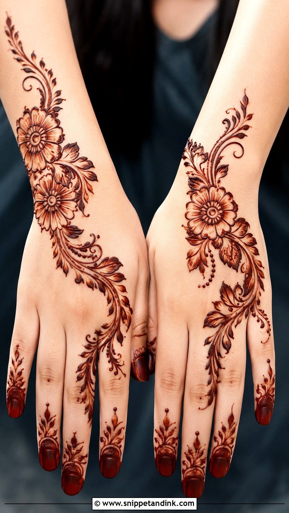Arabic Floral Mehndi Design - Snippet and Ink - 35 Fancy Mehndi Designs
