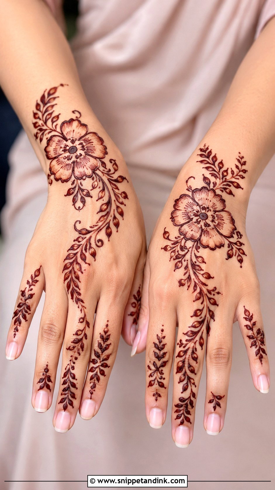 Arabic Floral Mehndi Design - Snippet and Ink - 35 Mehndi Designs 2025
