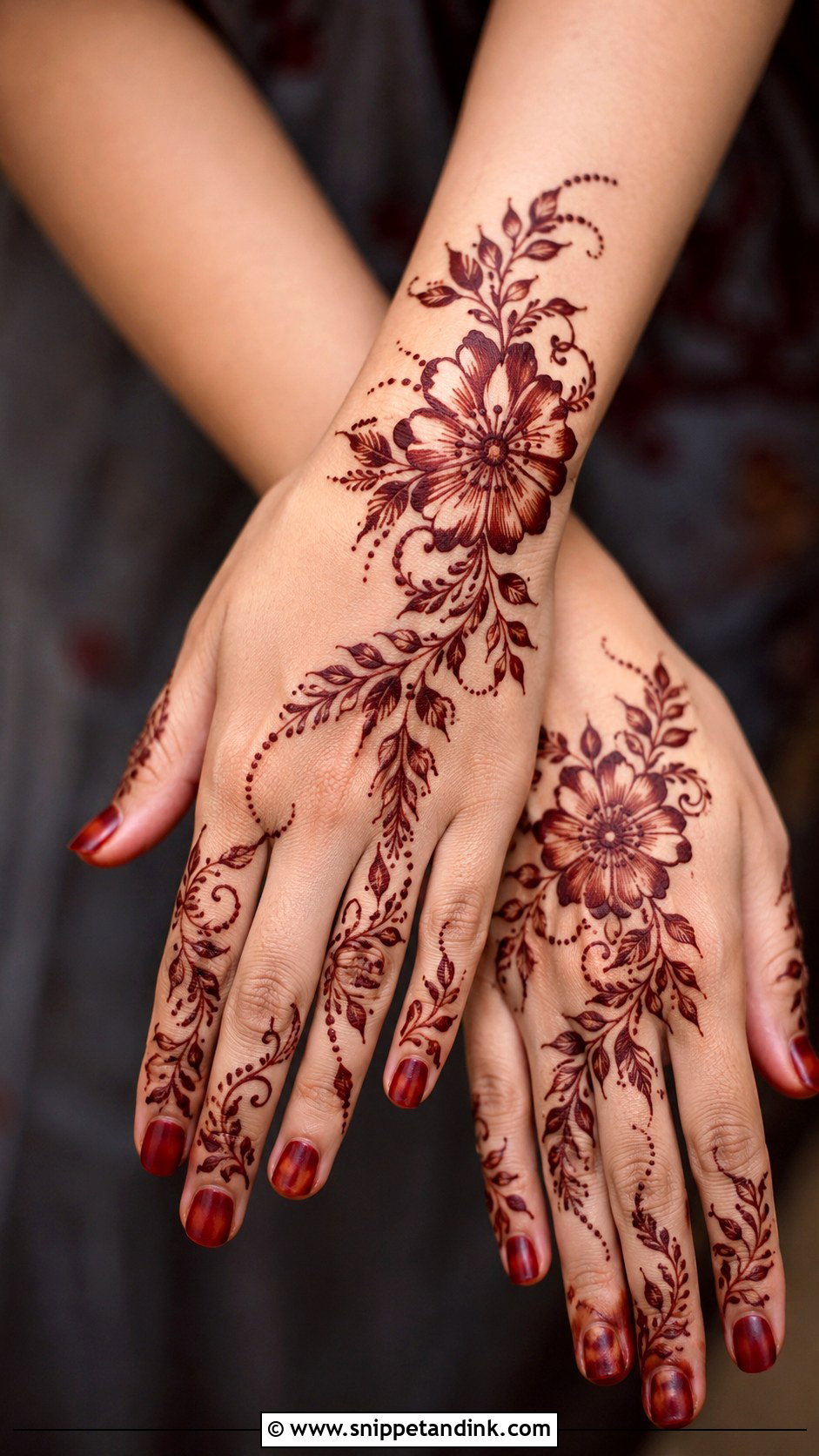 Arabic Floral Mehndi Design - Snippet and Ink - 35 Modern Arabic Mehndi Designs