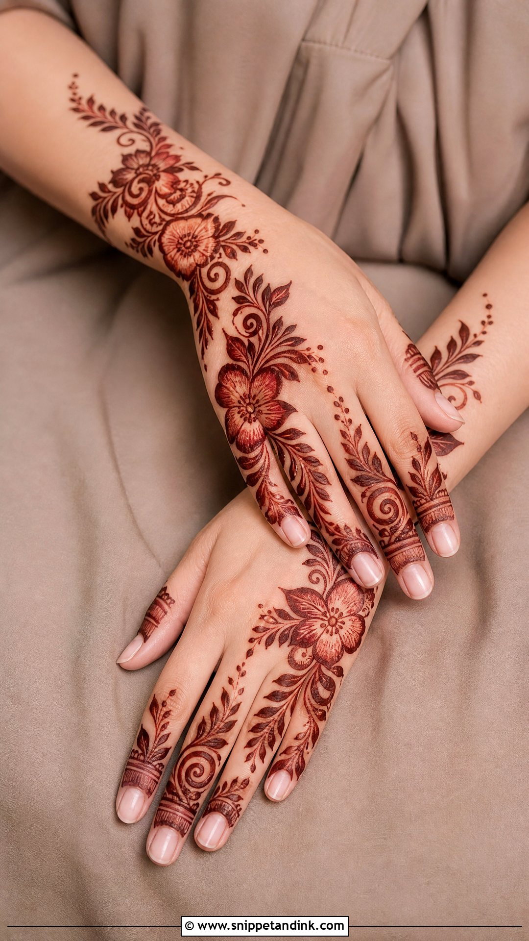 Arabic Floral Mehndi Design - Snippet and Ink - 25 Trending Mehndi Designs 2025