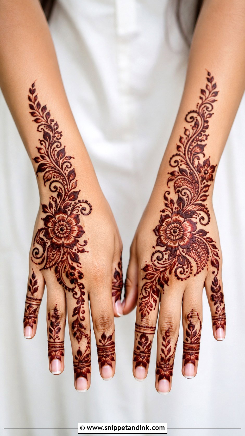 Arabic Floral Trail Mehndi - Snippet and Ink - 30 New Unique Mehndi Designs