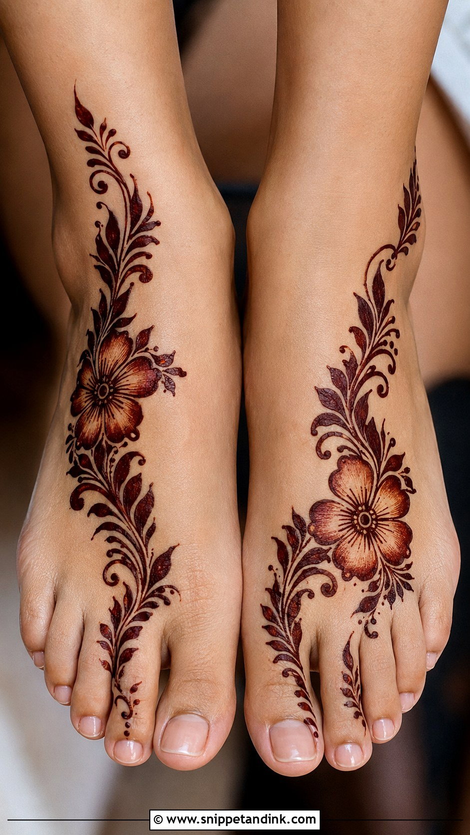 Arabic Foot Mehndi Design - Snippet and Ink - 35 Foot Mehndi Designs