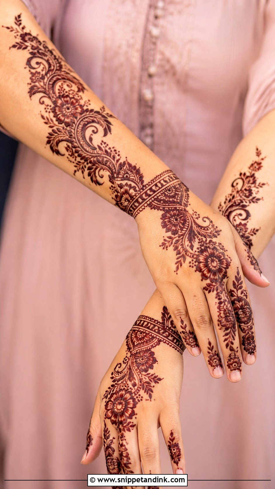 Arabic Forearm Mehndi Design - Snippet and Ink - 30 Latest Arabic Mehndi Designs