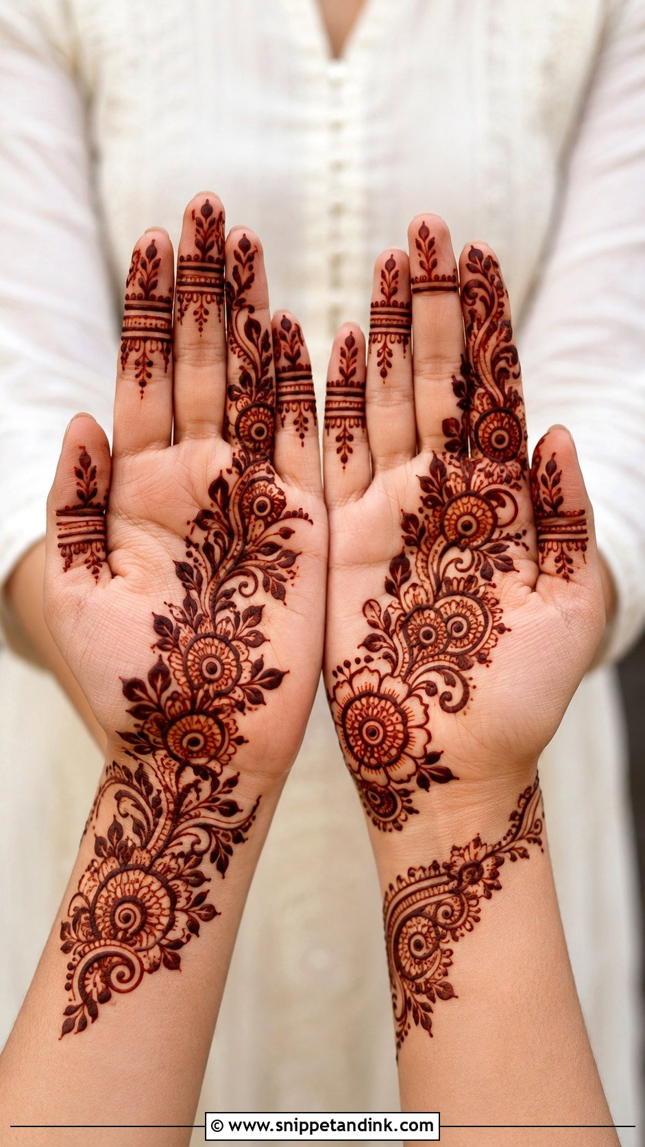 Arabic Front Hand Mehndi Design - Snippet and Ink - 35 Beautiful Front Hand Mehndi Design Ideas