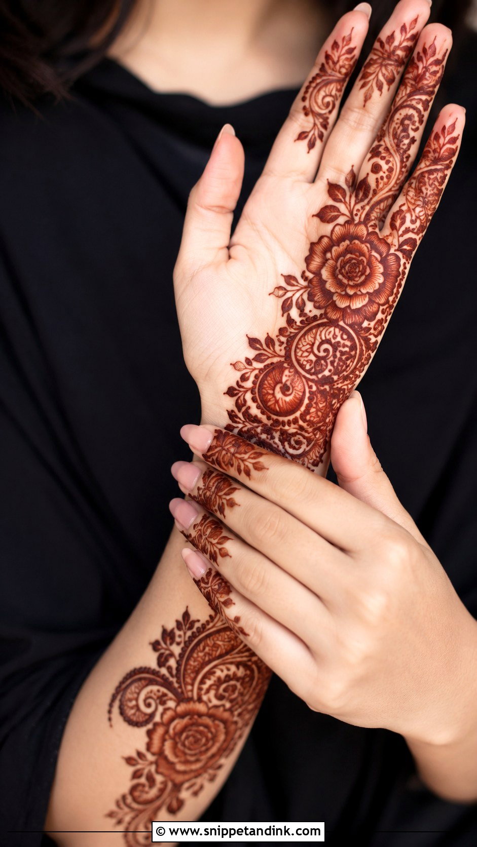 Arabic Front Hand Mehndi Design - Snippet and Ink - 35 Stylish Front Hand Mehndi Designs
