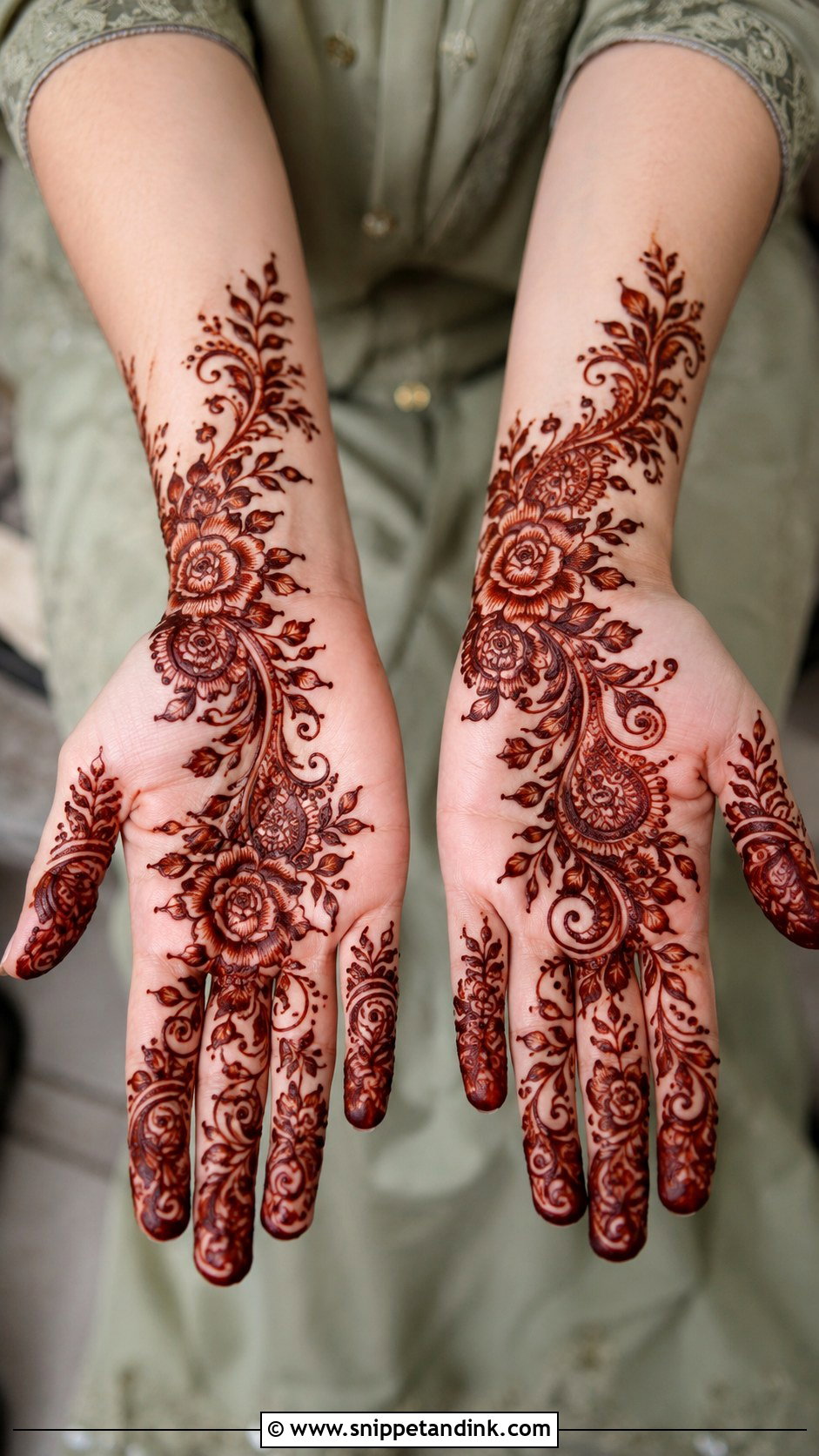 Arabic Front Hand Mehndi Design - Snippet and Ink - 35 Front Hand Mehndi Design Ideas
