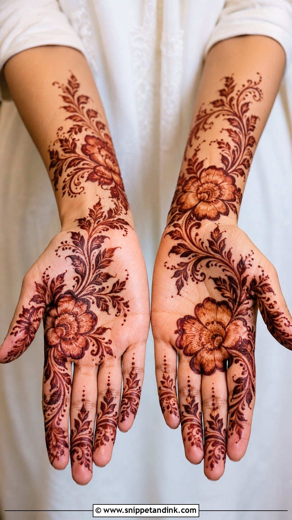 Arabic Front Hand Mehndi Design - Snippet and Ink - 35 Front Mehndi Design Ideas