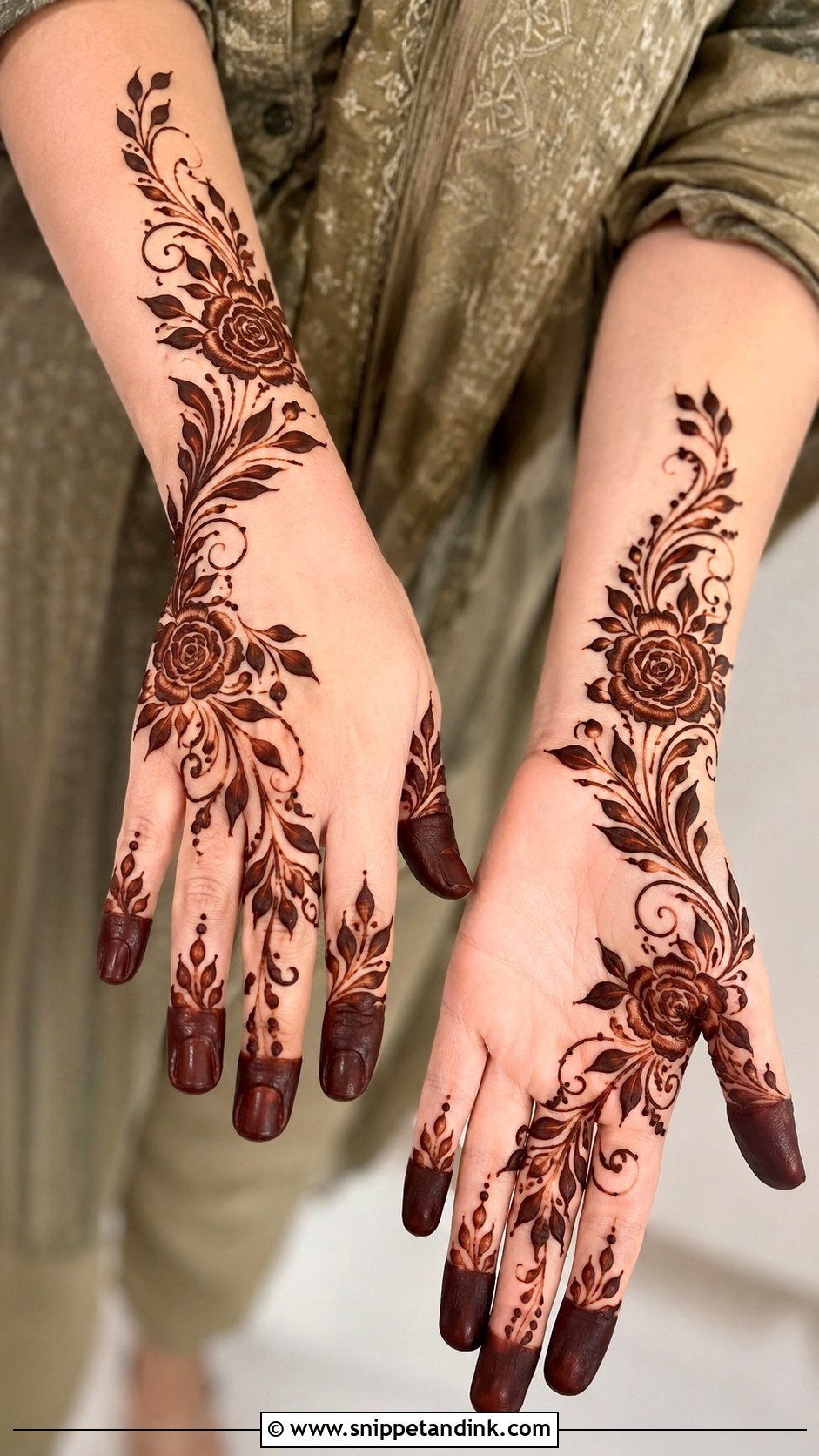 Arabic Front Hand Mehndi Design - Snippet and Ink - 35 Latest Front Hand Mehndi Designs