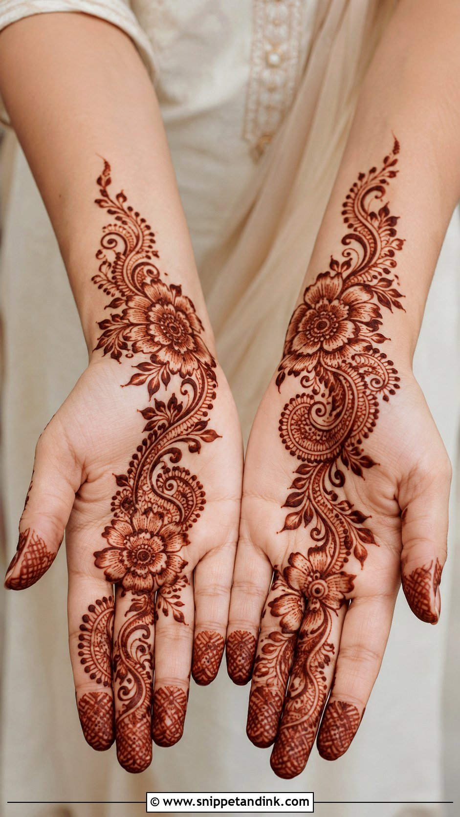 Arabic Front Hand Mehndi Design - Snippet and Ink - 35 Latest Unique Front Hand Mehndi Designs