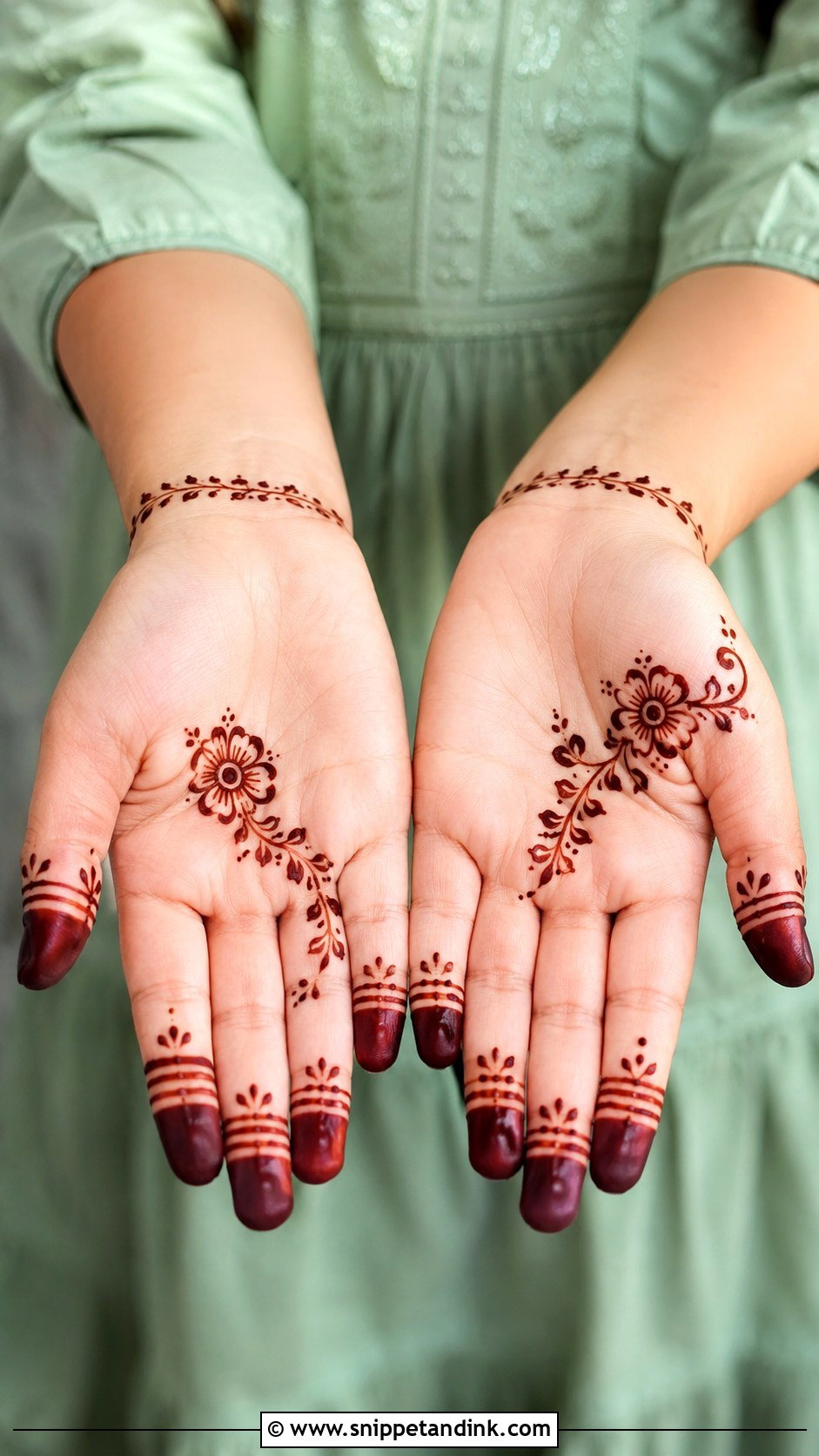 Arabic Front Hand Mehndi Design For Kids - Snippet and Ink - 35 Arabic Front Hand Mehndi Designs