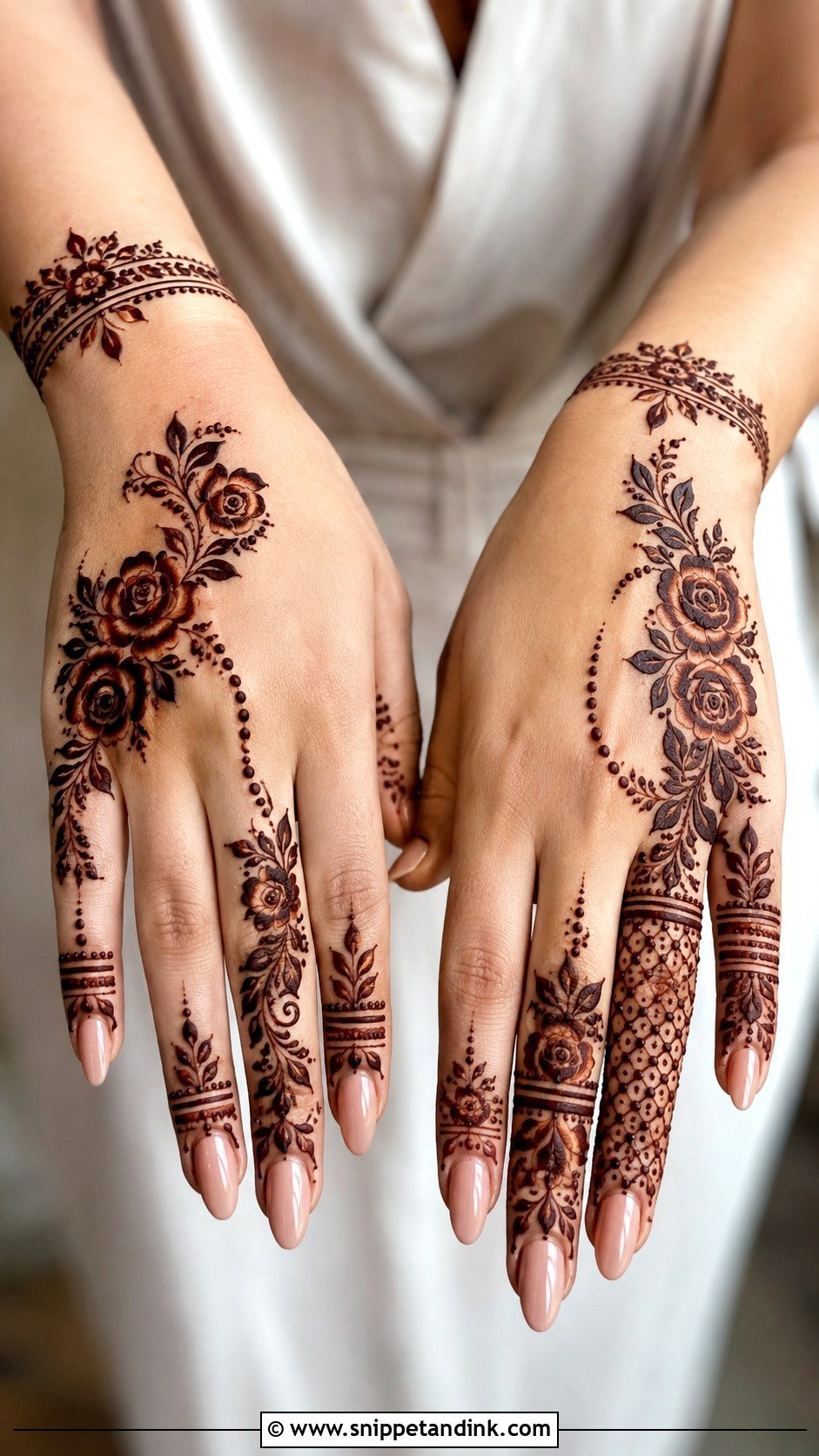 Arabic Front Hand Mehndi For Engagement - Snippet and Ink - 35 Latest Arabic Front Hand Mehndi Designs