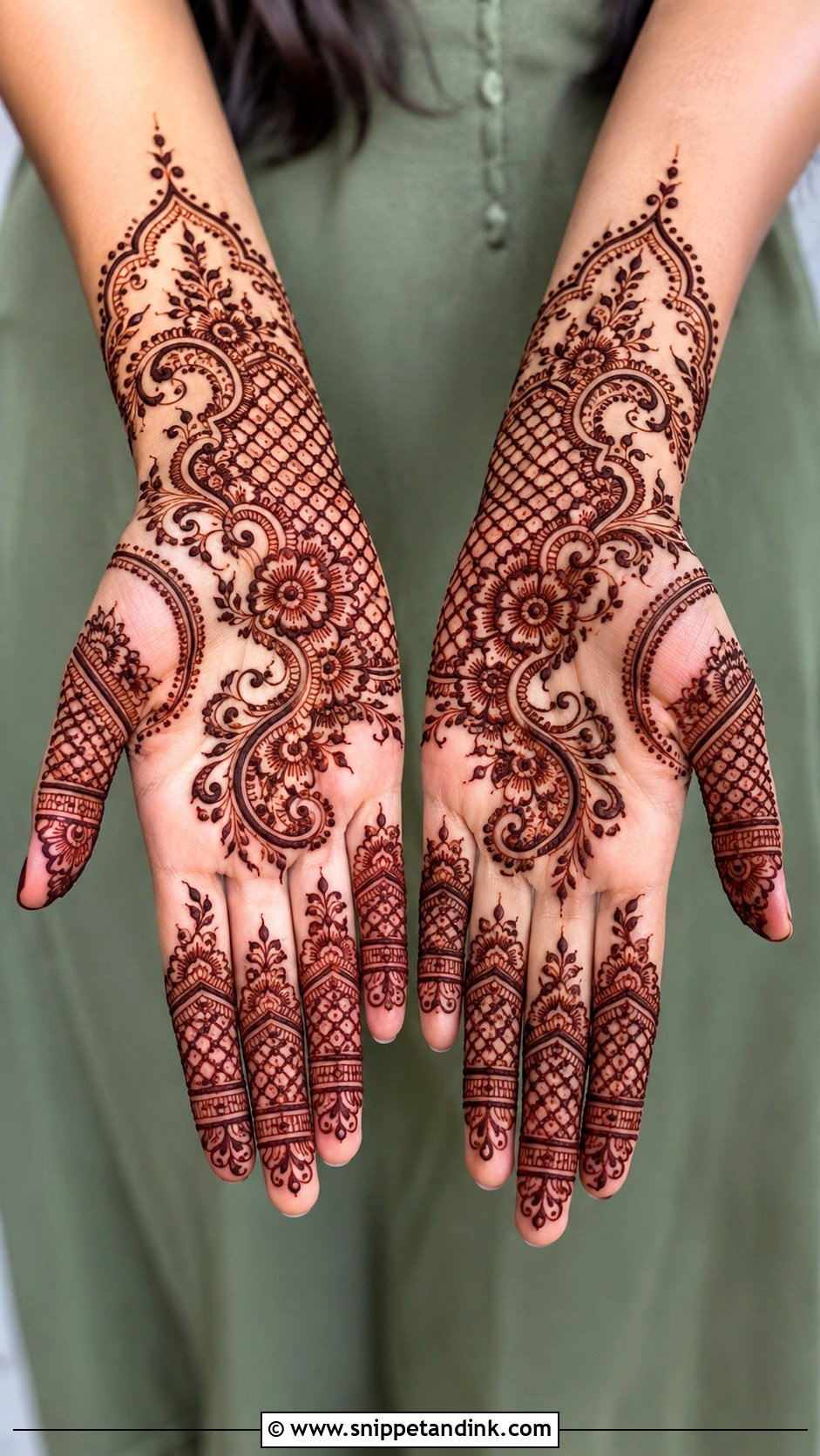 Arabic Front Hand Mehndi With Jaali - Snippet and Ink - 35 Latest Arabic Front Hand Mehndi Designs