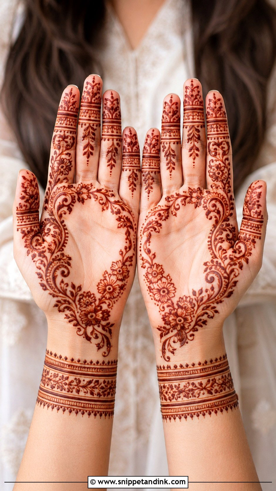 Arabic Front Hand Mehndi With Open Palm - Snippet and Ink - 35 Latest Arabic Front Hand Mehndi Designs