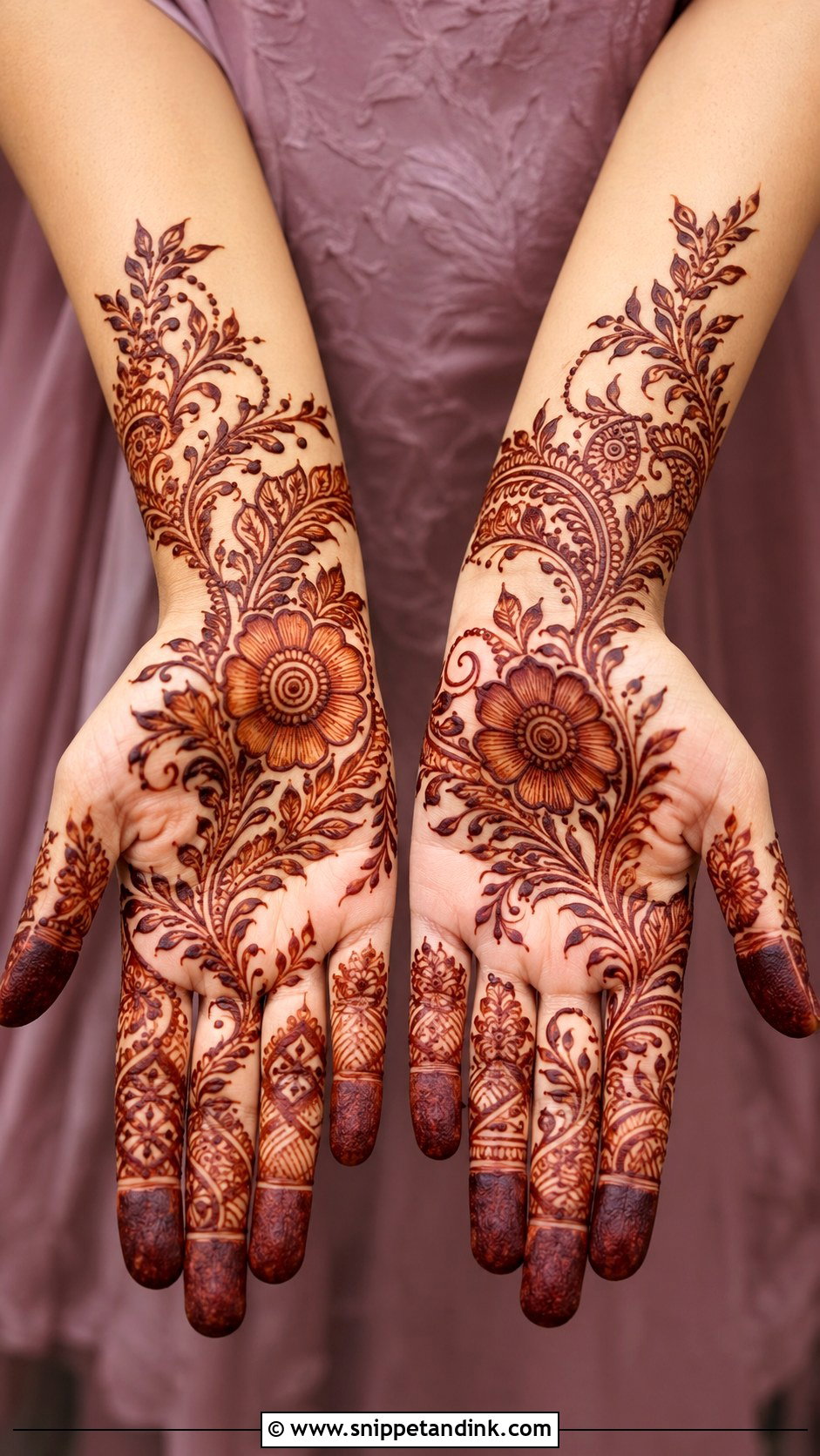 Arabic Full Hand Mehndi Design - Snippet and Ink - 35 Full Hand Mehndi Designs