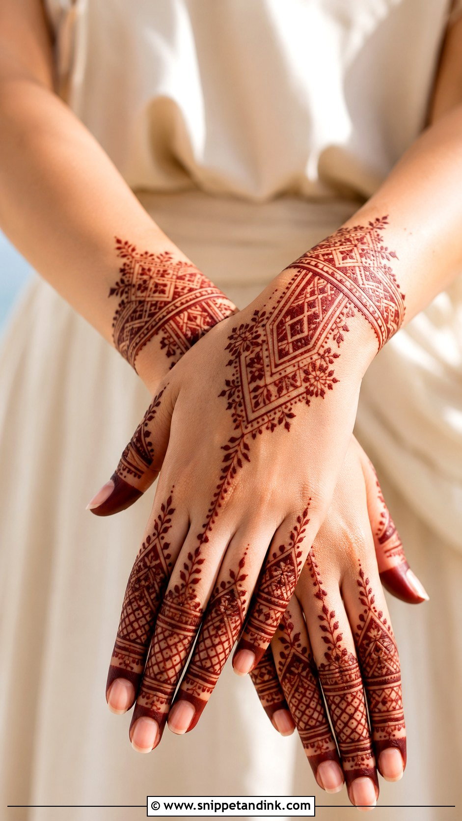 Arabic Geometric Mehndi Design - Snippet and Ink - 35 Modern Arabic Mehndi Designs