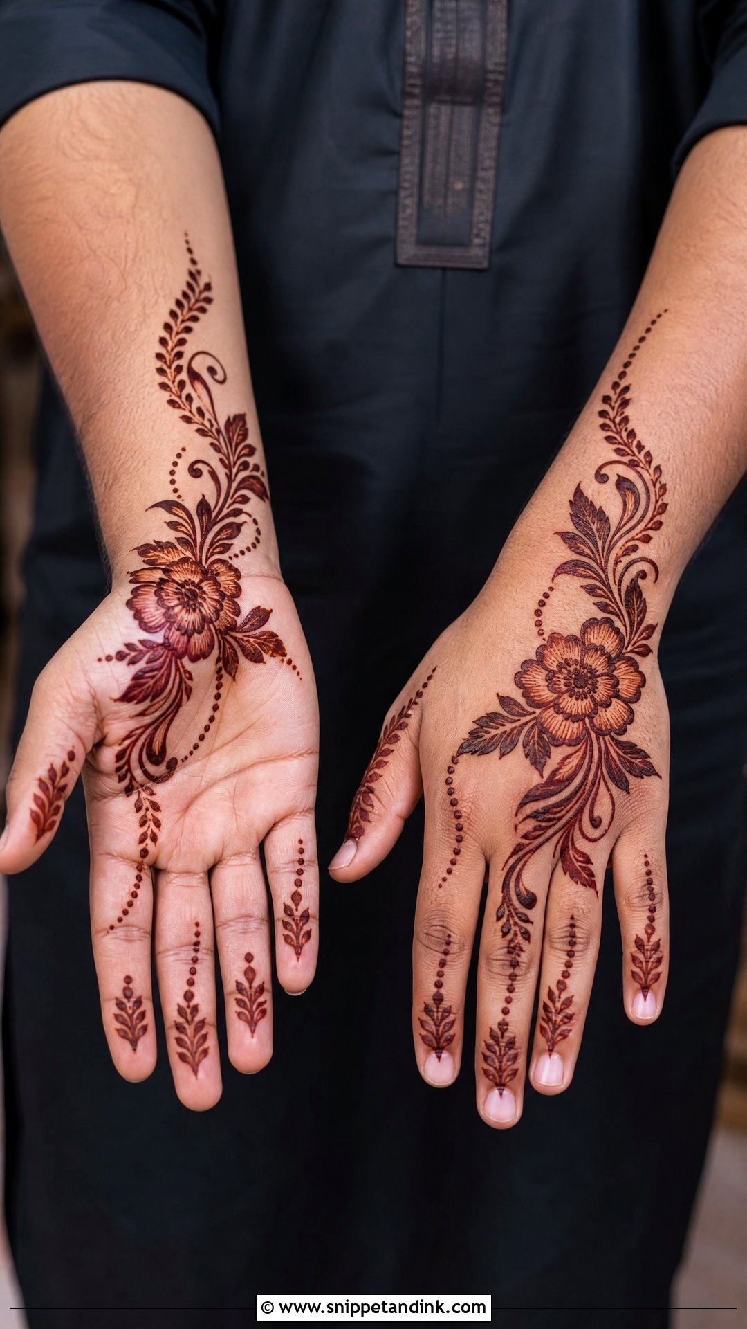 Arabic Groom Mehndi Design - Snippet and Ink - 20 Groom Mehndi Designs