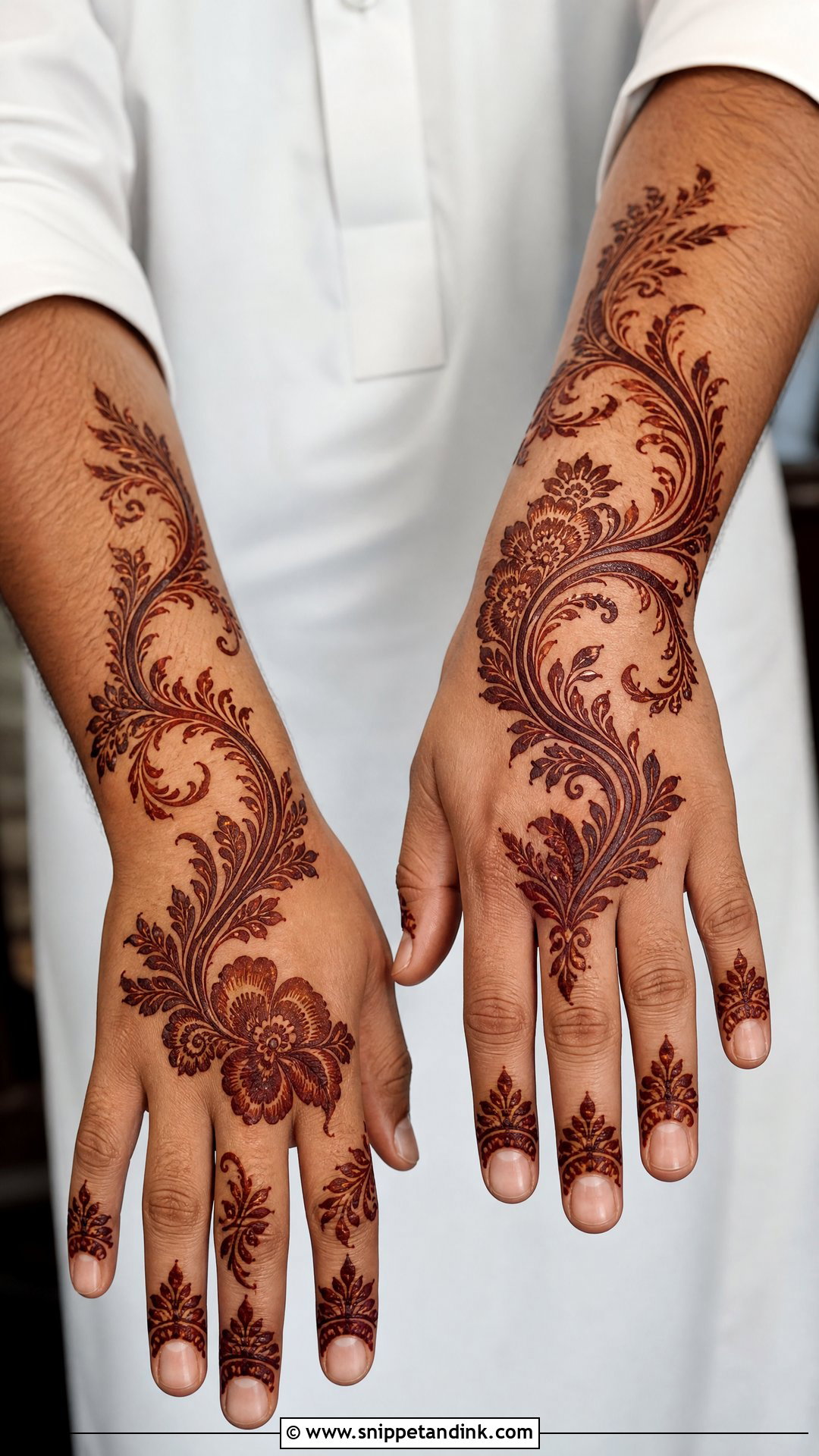 Arabic Groom Mehndi Design - Snippet and Ink - 20 Grooms Mehndi Design Ideas