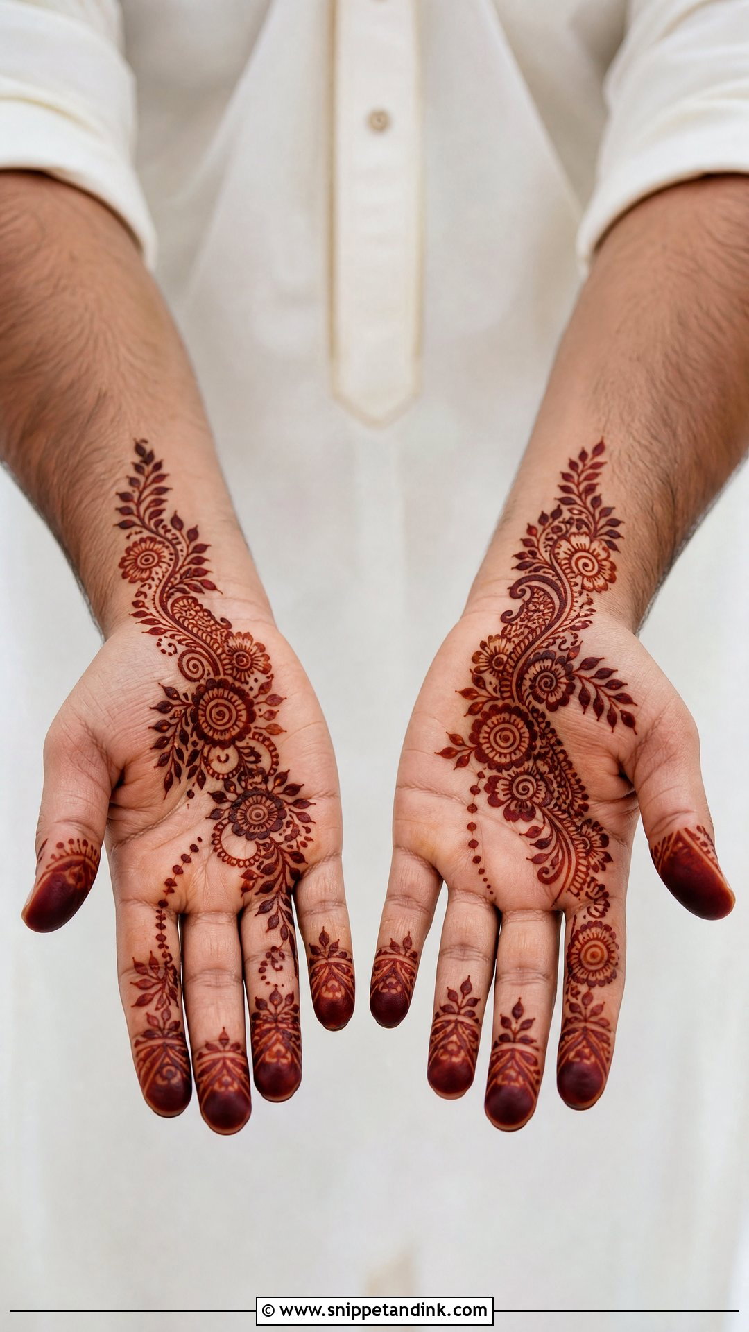 Arabic Groom Mehndi Design - Snippet and Ink - 25 Simple Groom Mehndi Design for Men Ideas