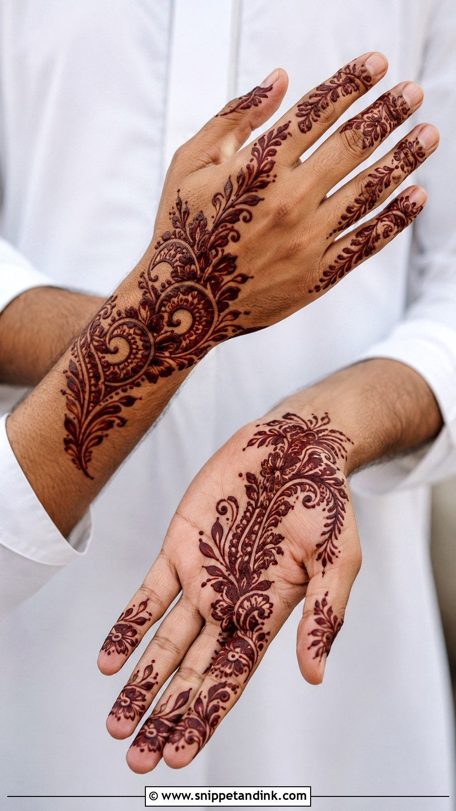Arabic Groom Mehndi Design - Snippet and Ink - 30 Groom Mehndi Design Ideas
