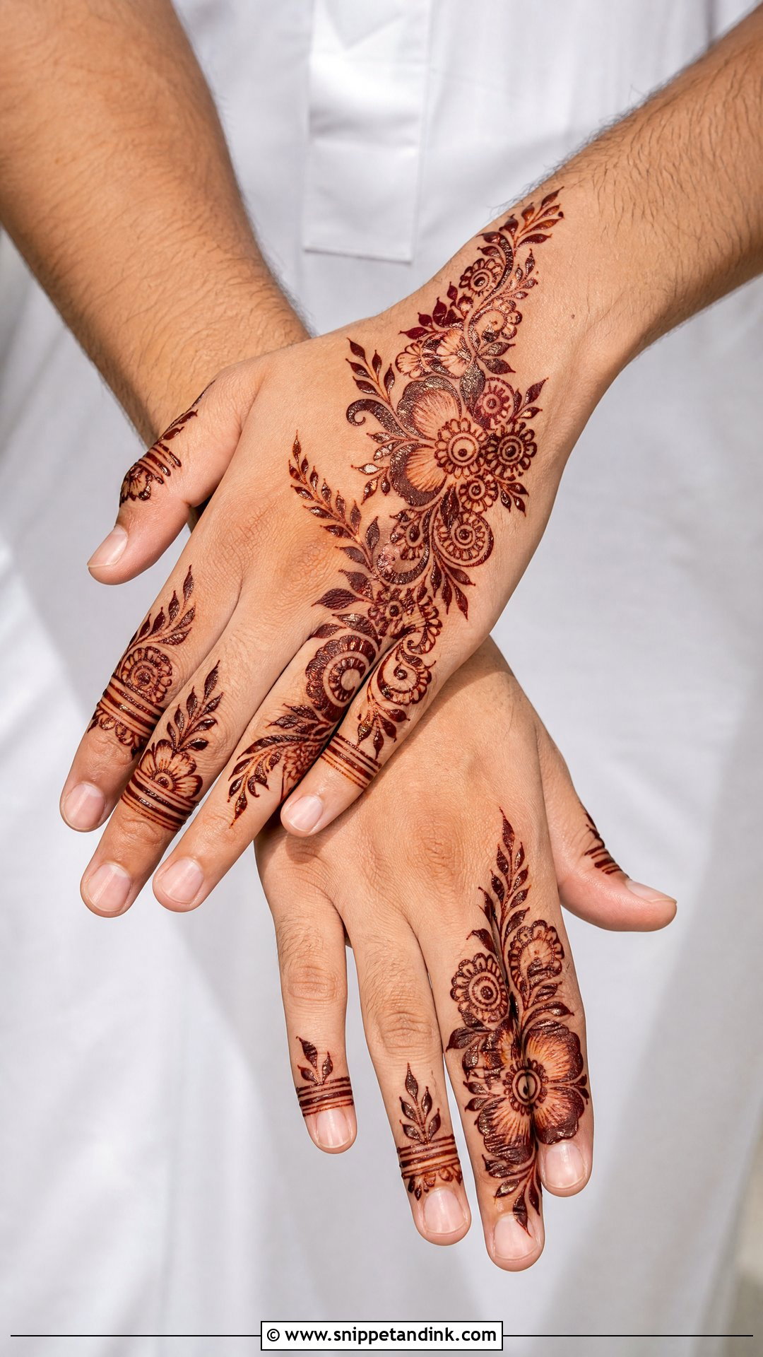 Arabic Groom Mehndi Design - Snippet and Ink - 30 Mehndi Designs for Groom for Men
