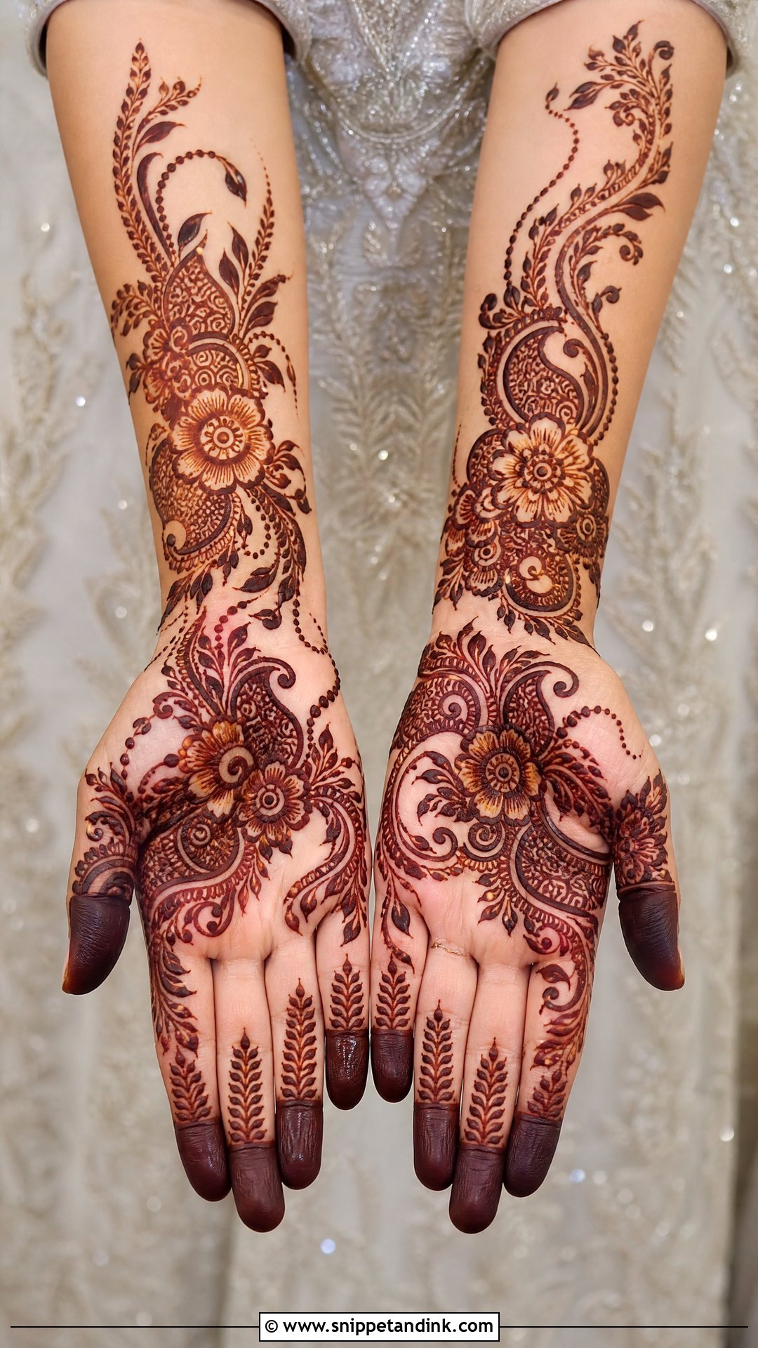 Arabic Heavy Bridal Mehndi Design - Snippet and Ink - 20 Heavy Bridal Mehndi Designs