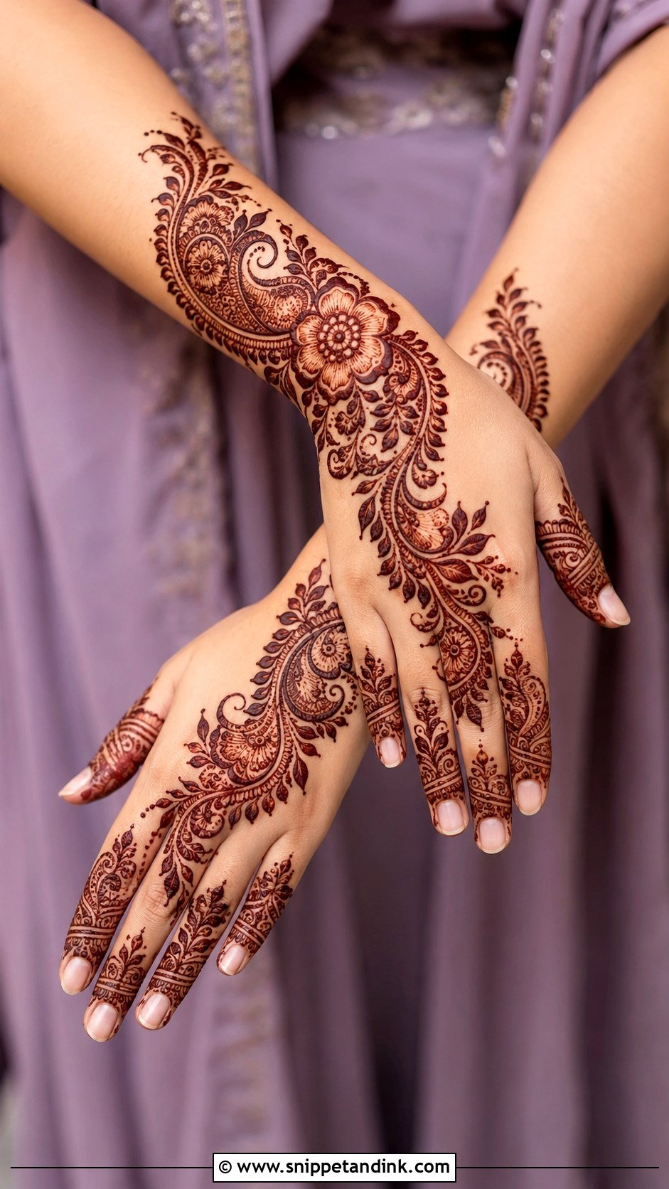 Arabic Henna Mehndi Design For Back Hand - Snippet and Ink - 30 Henna Mehndi Designs