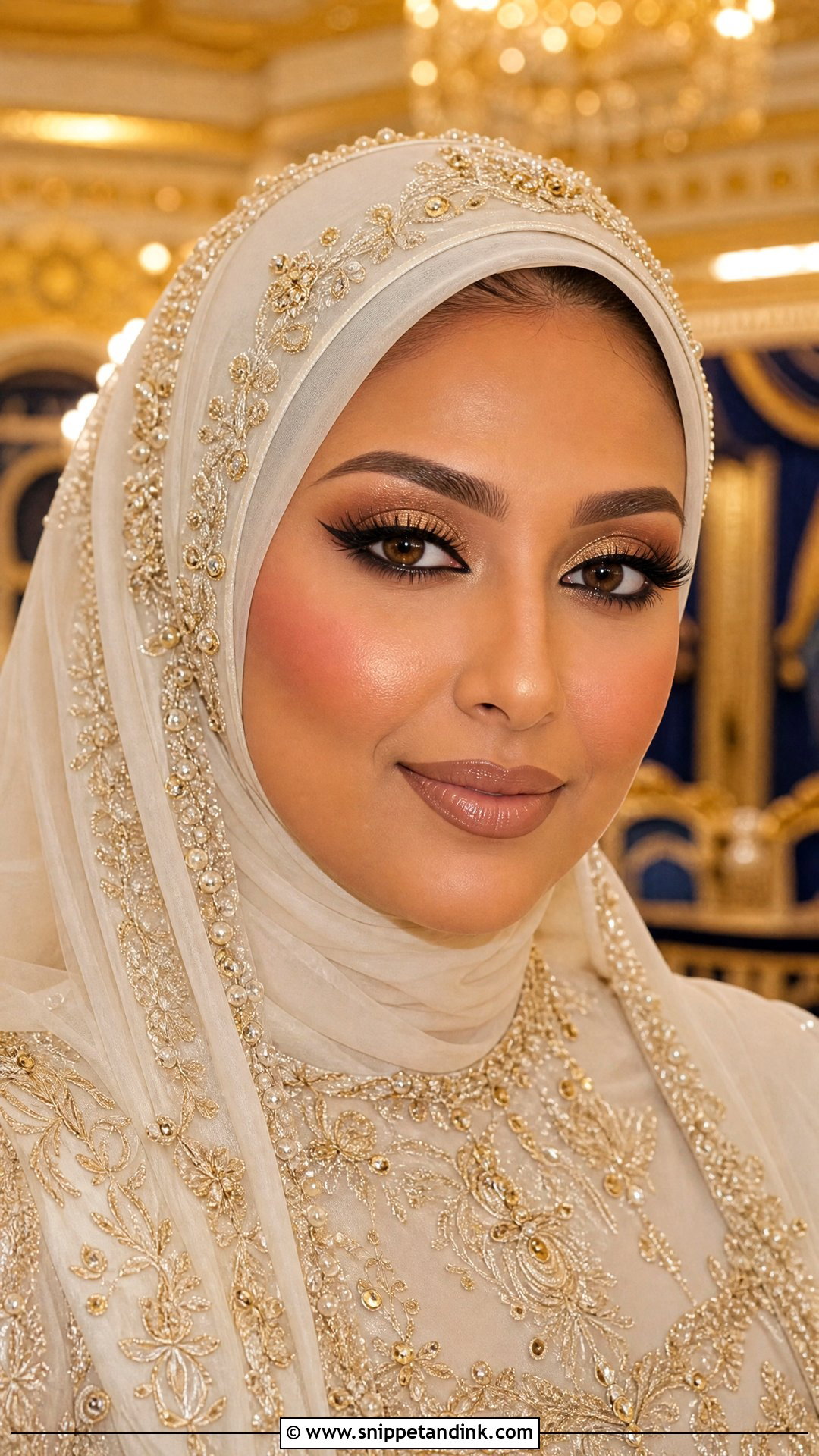 Arabic Hijab Bridal Makeup - Snippet and Ink - 20 Hijab Wedding Makeup Look Ideas