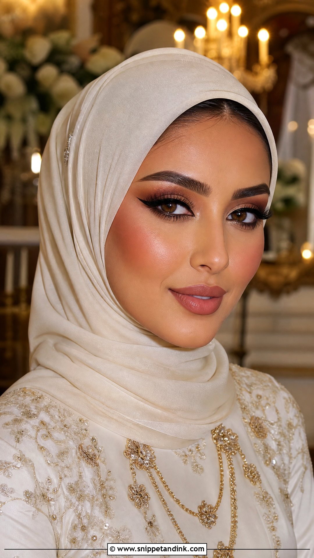 Arabic Hijabi Bridal Makeup - Snippet and Ink - 20 Hijabi Bridal Makeup Ideas