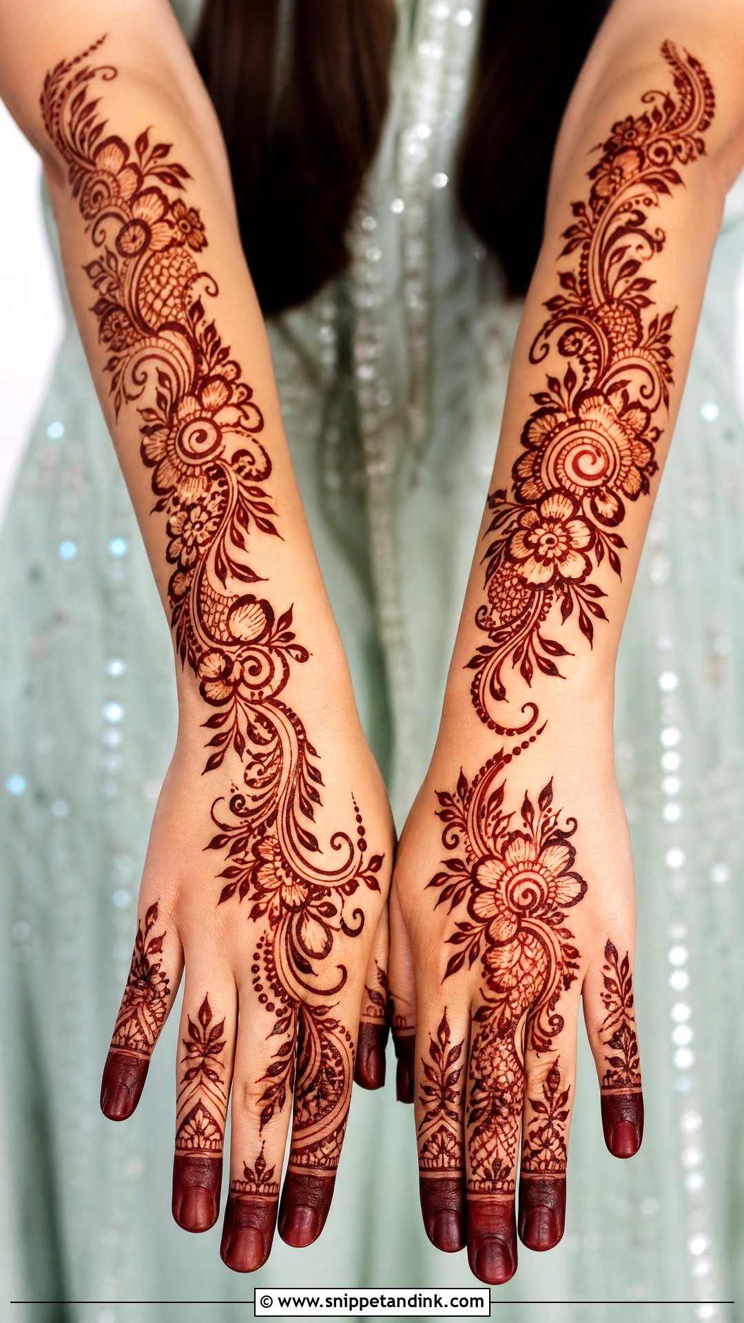 Arabic Indian Bridal Full Hand Mehndi Design - Snippet and Ink - 20 Indian Bridal Full Hand Mehndi Designs
