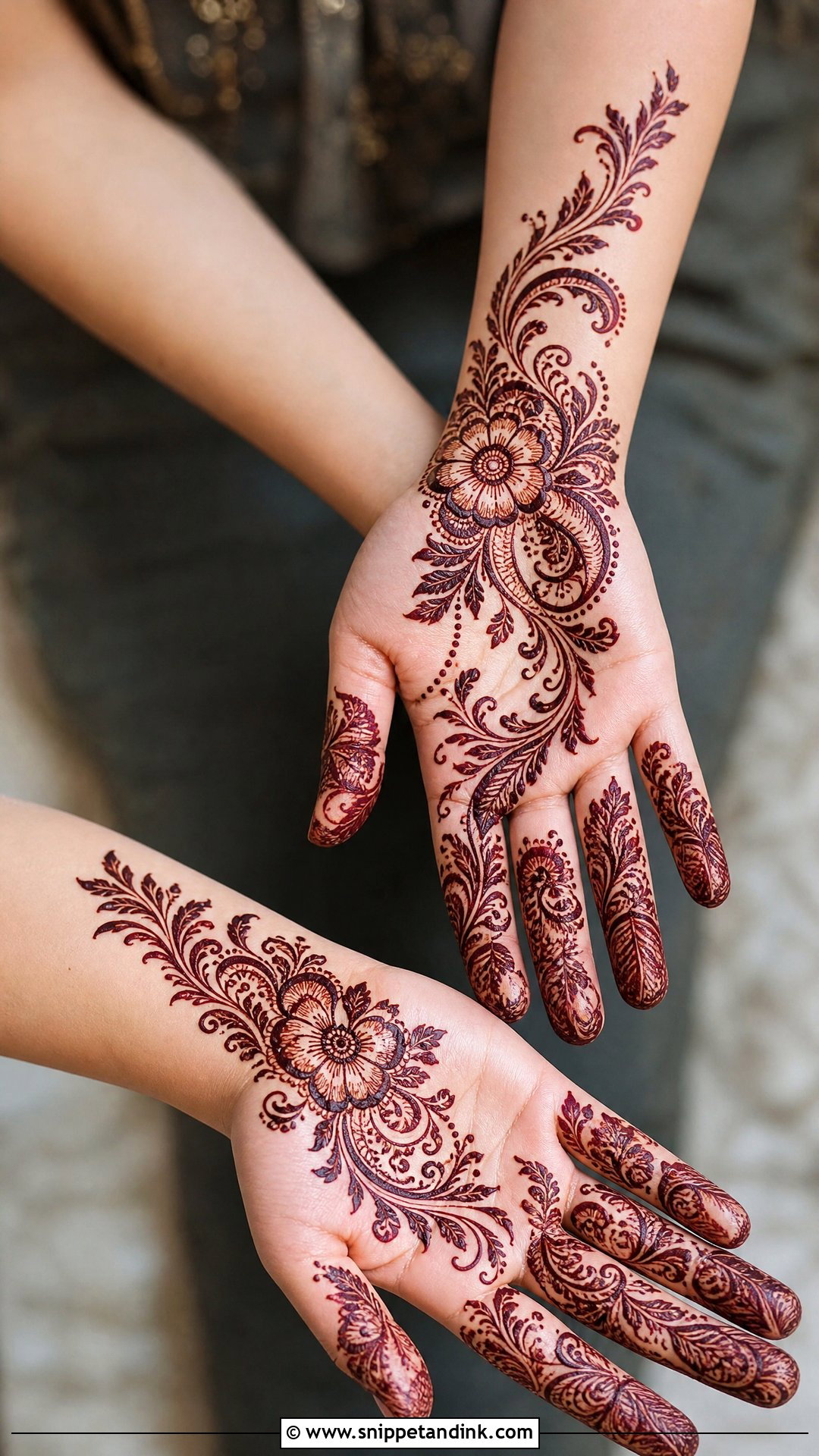 Arabic Inside Mehndi Design - Snippet and Ink - 25 Inside Mehndi Designs