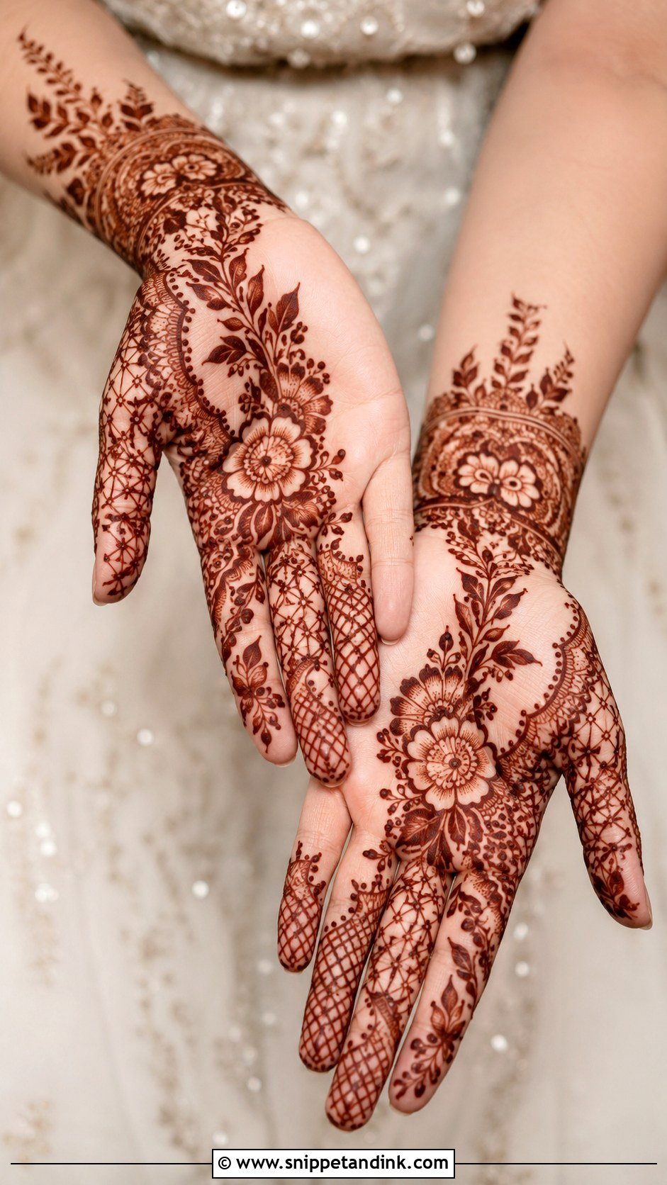 Arabic Jaal Front Hand Mehndi Design - Snippet and Ink - 35 Arabic Front Hand Mehndi Designs
