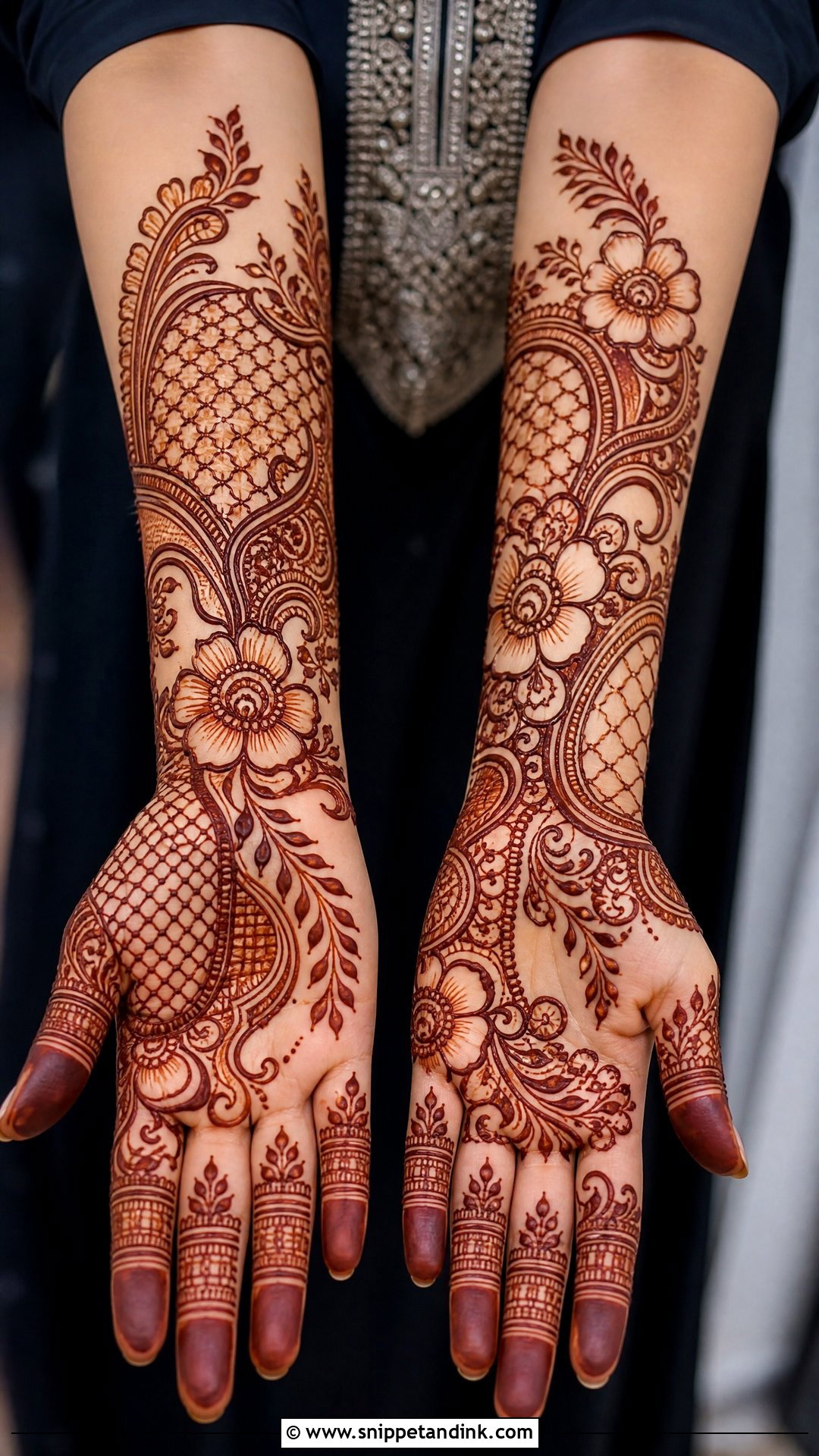 Arabic Jaali Bridal Mehndi Design - Snippet and Ink - 25 Arabic Wedding Mehndi Designs