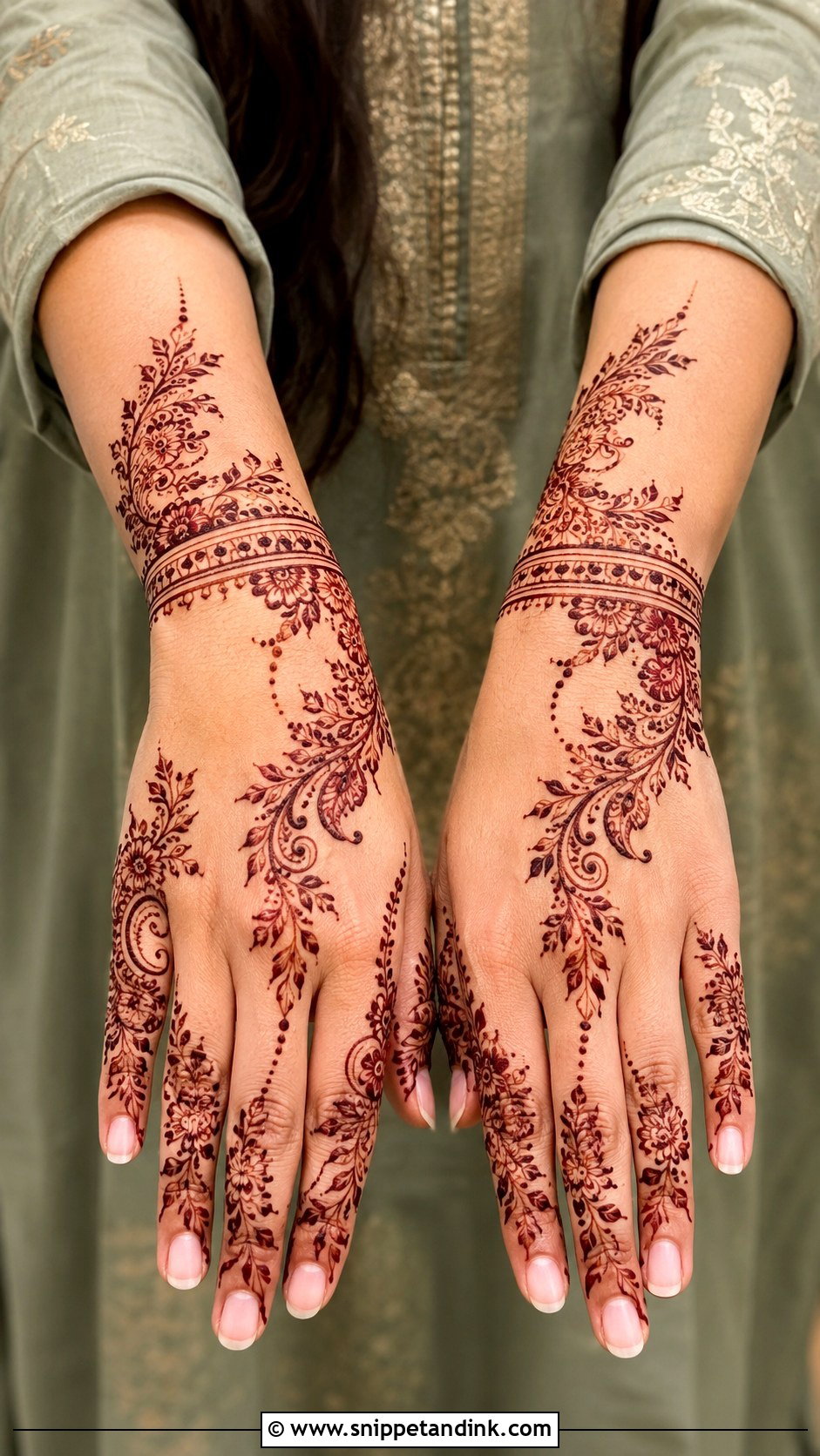 Arabic Khafif Mehndi Design - Snippet and Ink - 30 Latest Arabic Mehndi Designs
