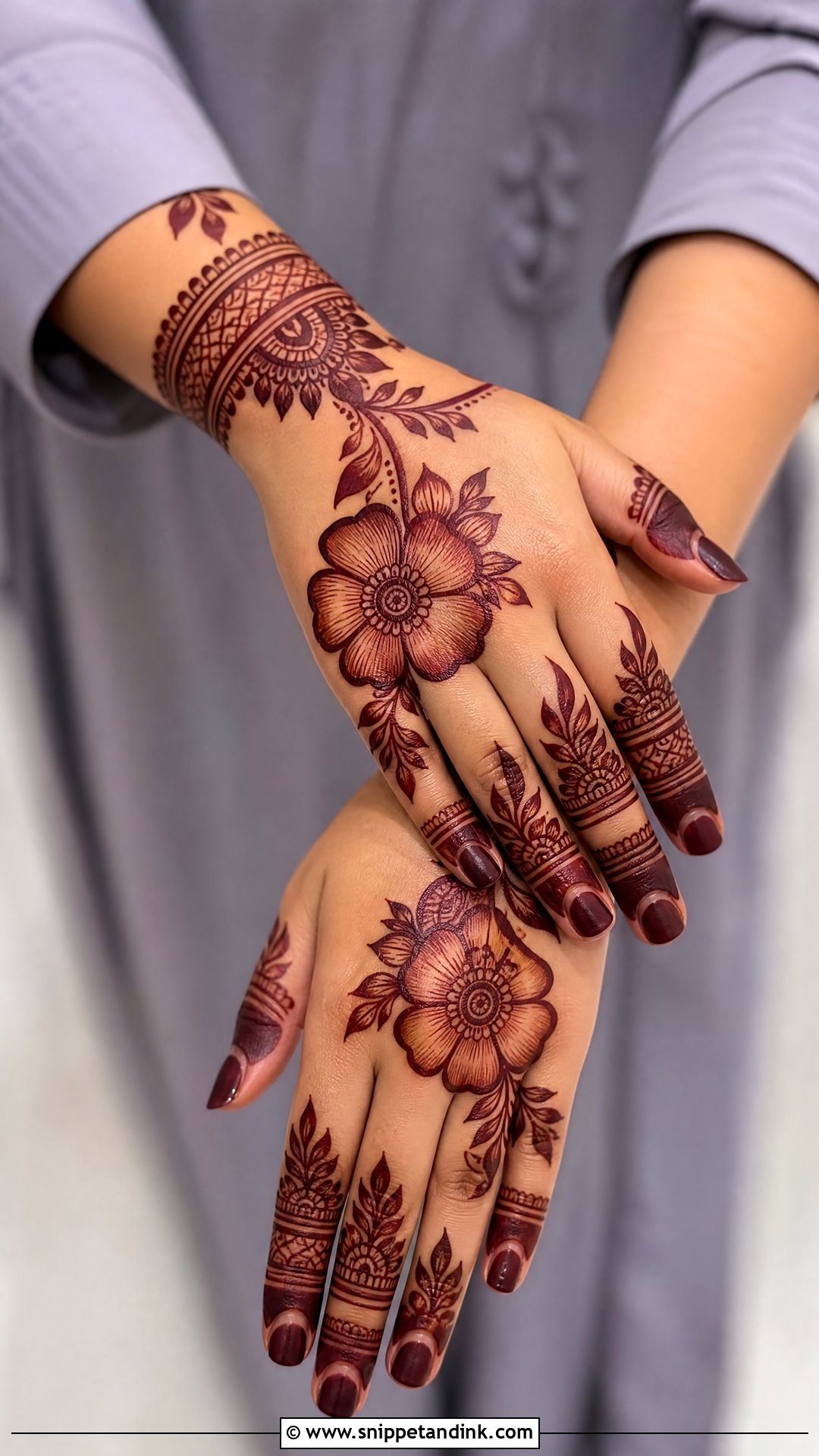 Arabic Khaleeji Mehndi Design - Snippet and Ink - 35 Arabic Mehndi Designs