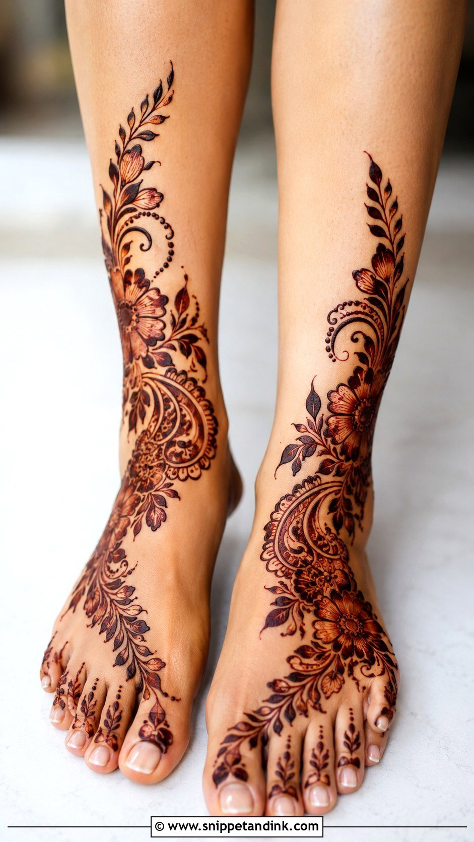 Arabic Leg Mehndi Design - Snippet and Ink - 35 Leg Mehndi Design Ideas