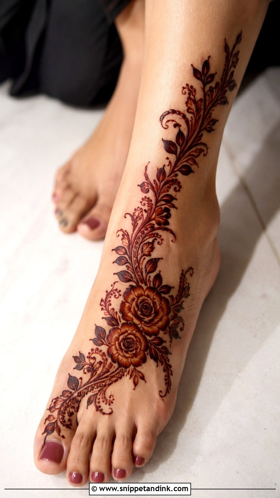 Arabic Legs Mehndi Design - Snippet and Ink - 35 Legs Mehndi Design Ideas
