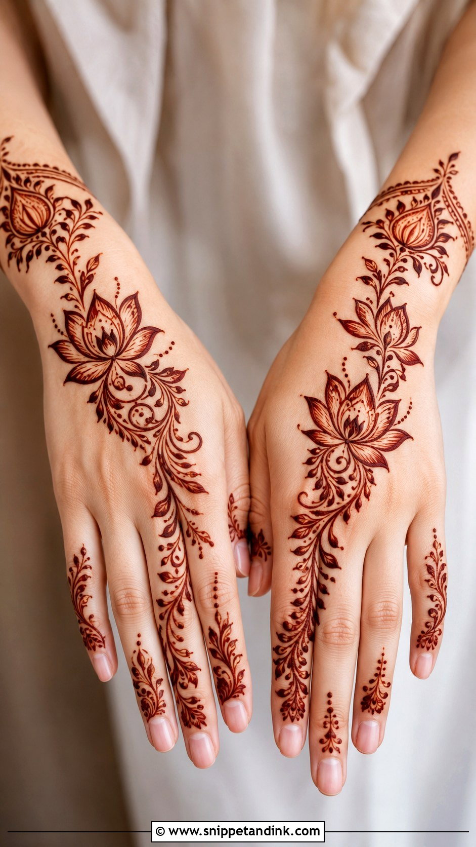 Arabic Lotus Mehndi Design - Snippet and Ink - 35 Lotus Mehndi Design Ideas
