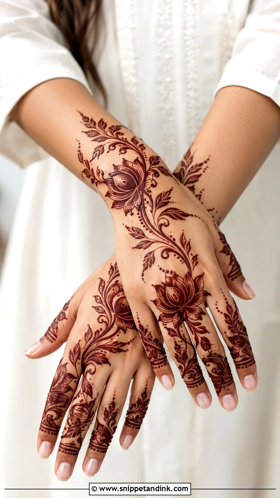 Arabic Lotus Mehndi Design - Snippet and Ink - 30 Lotus Flower Mehndi Design Ideas