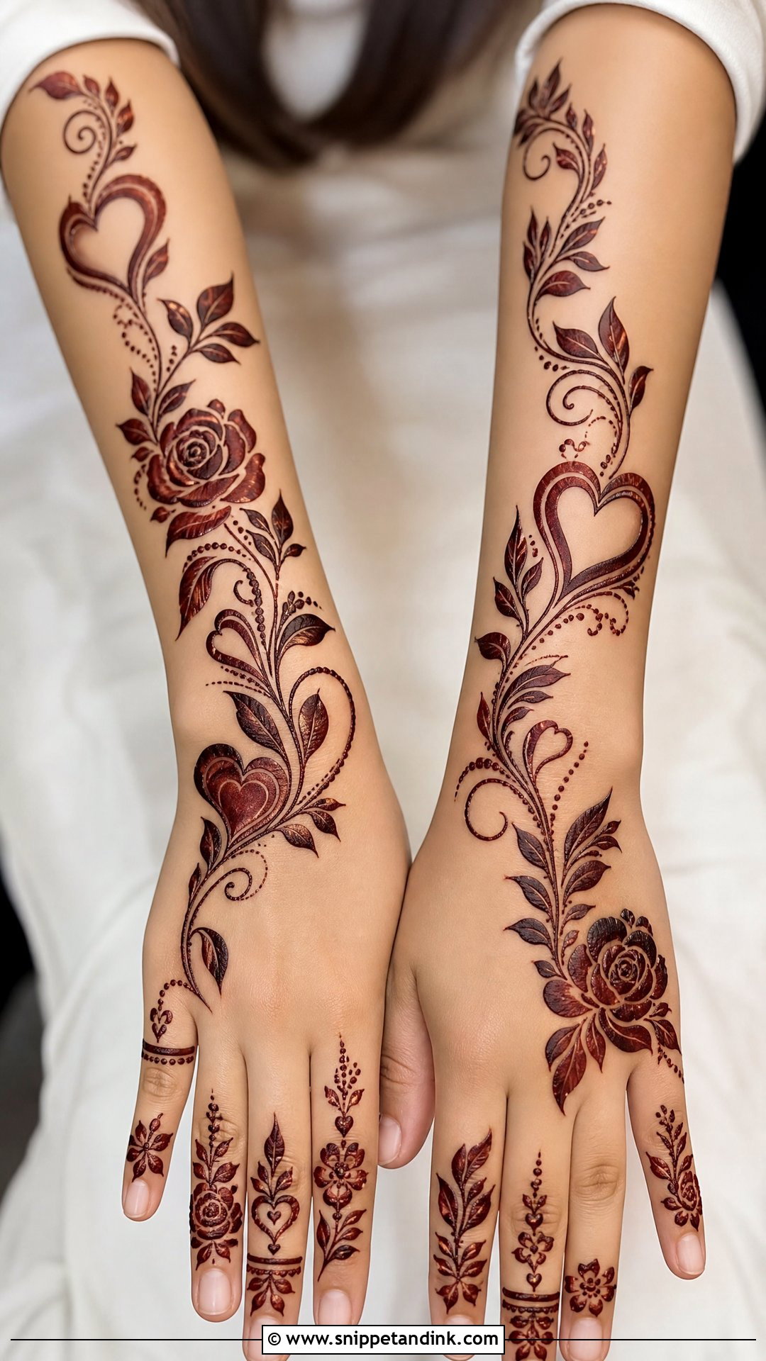 Arabic Love Mehndi Design - Snippet and Ink - 25 Love Mehndi Designs