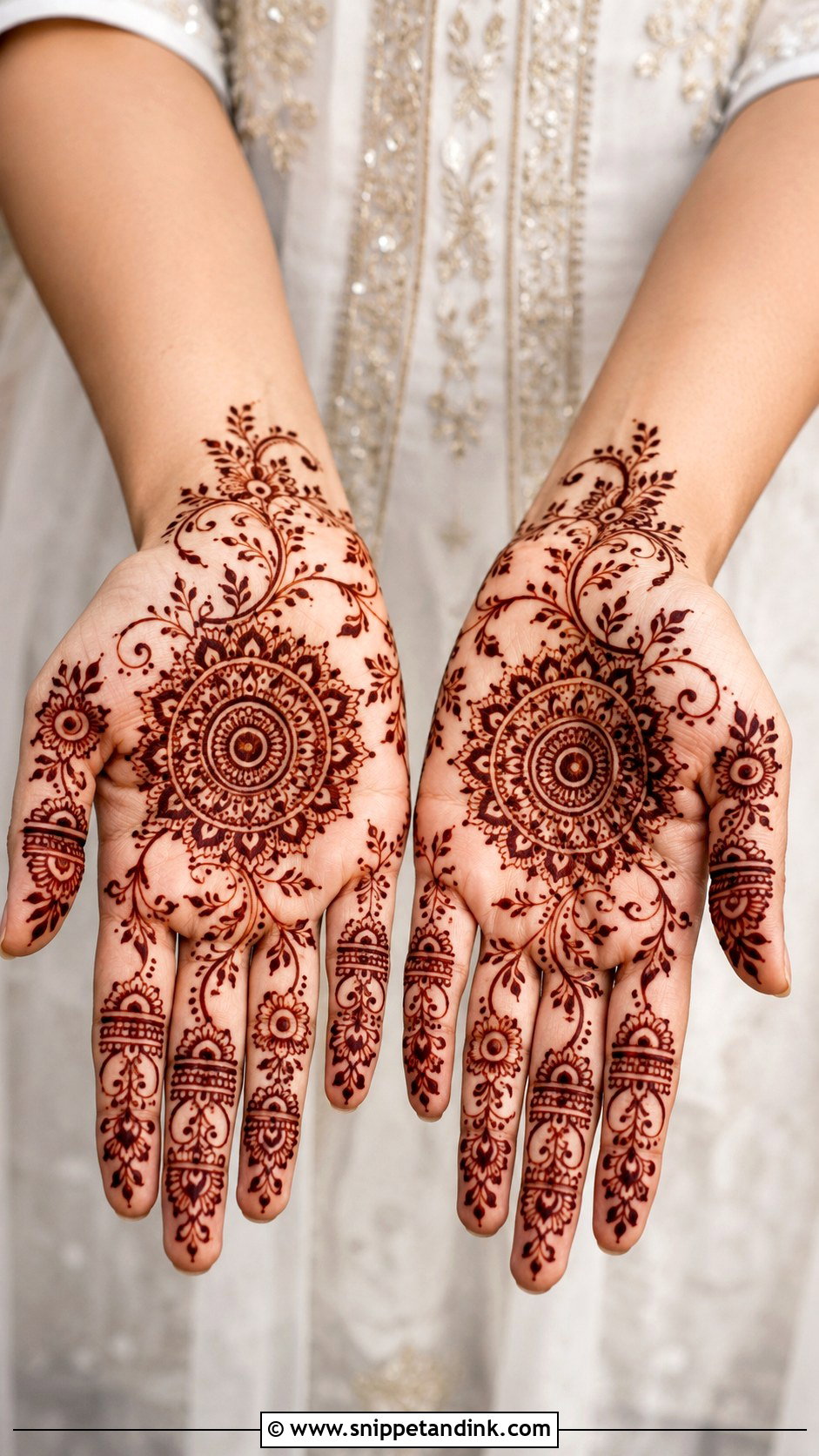 Arabic Mandala Front Hand Mehndi Design - Snippet and Ink - 35 Latest Arabic Front Hand Mehndi Designs
